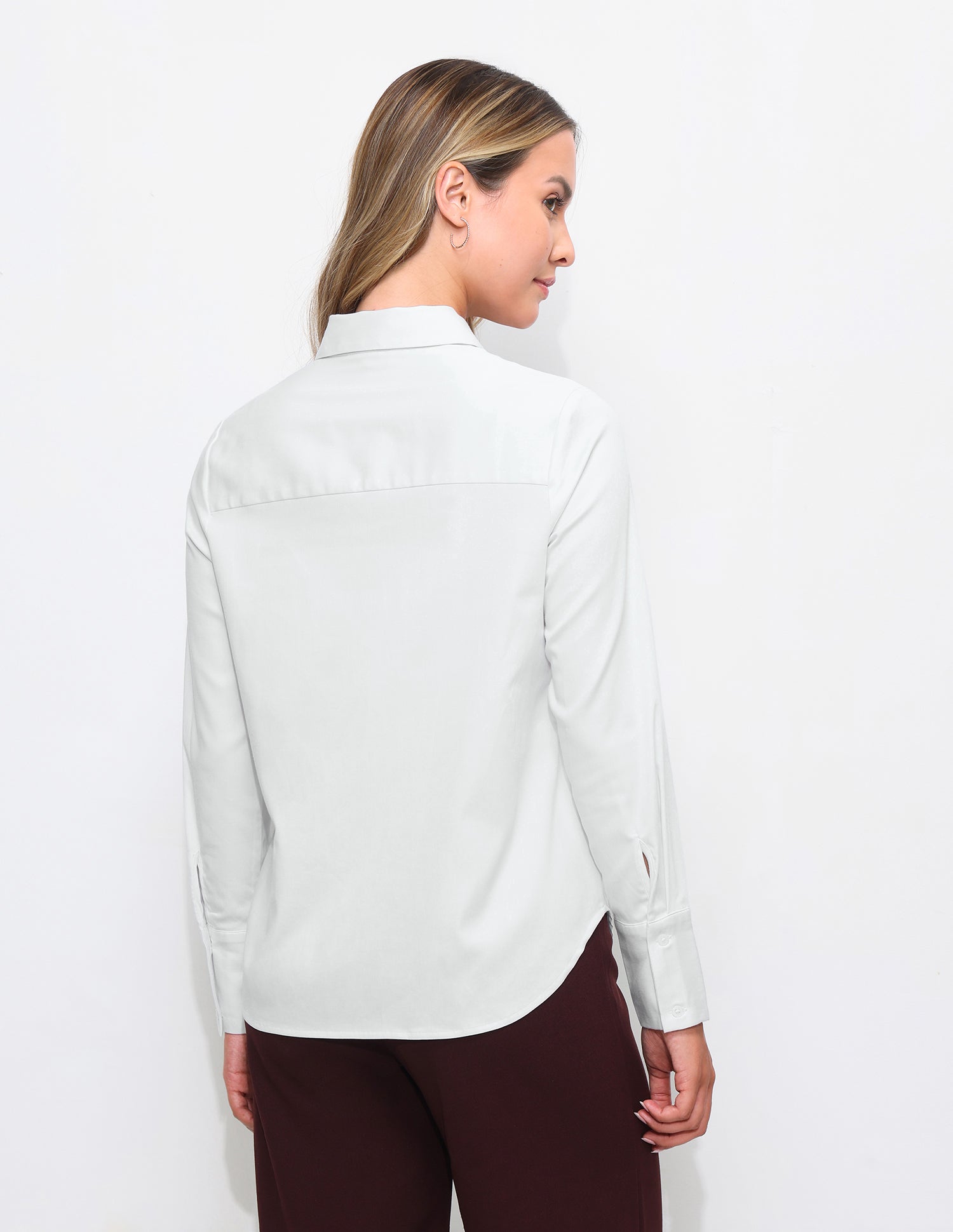 Regular Fit Satin Shirt White - U.S. Polo Assn. India | Large