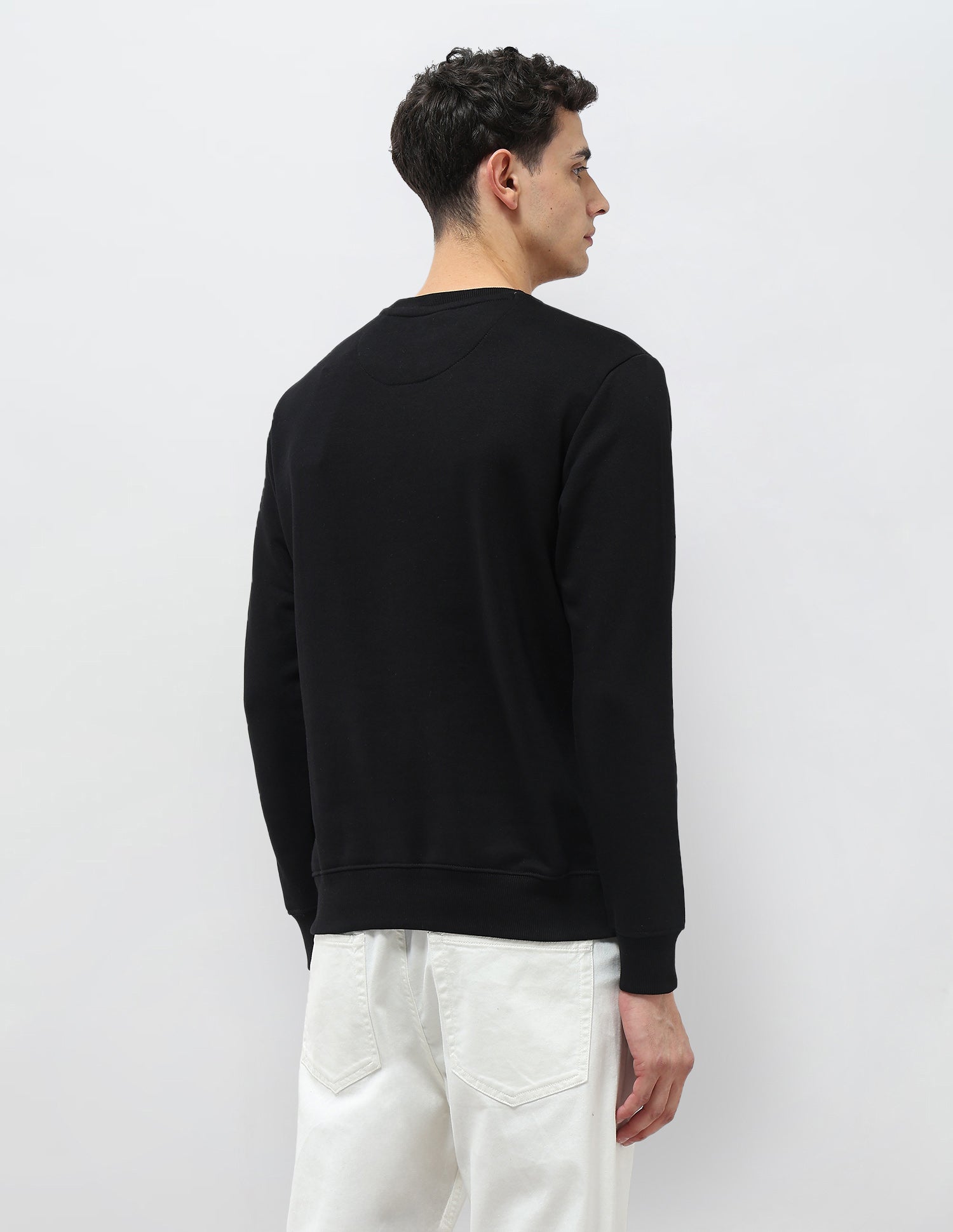 Chevron Printed Regular Fit Sweatshirt Black - U.S. POLO ASSN. | Large