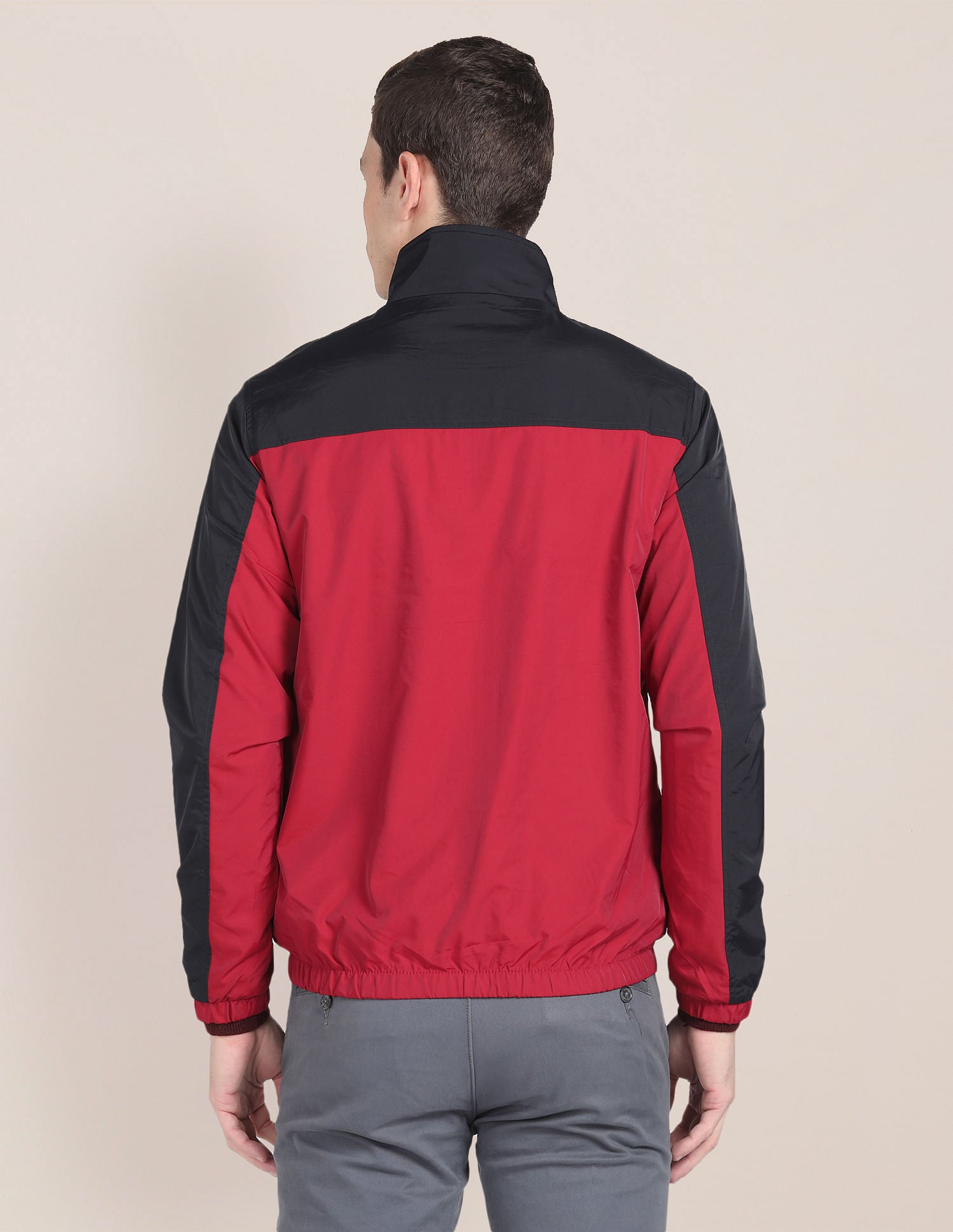 Colour Block Windcheater Jacket Red - U.S. Polo Assn. India | Large