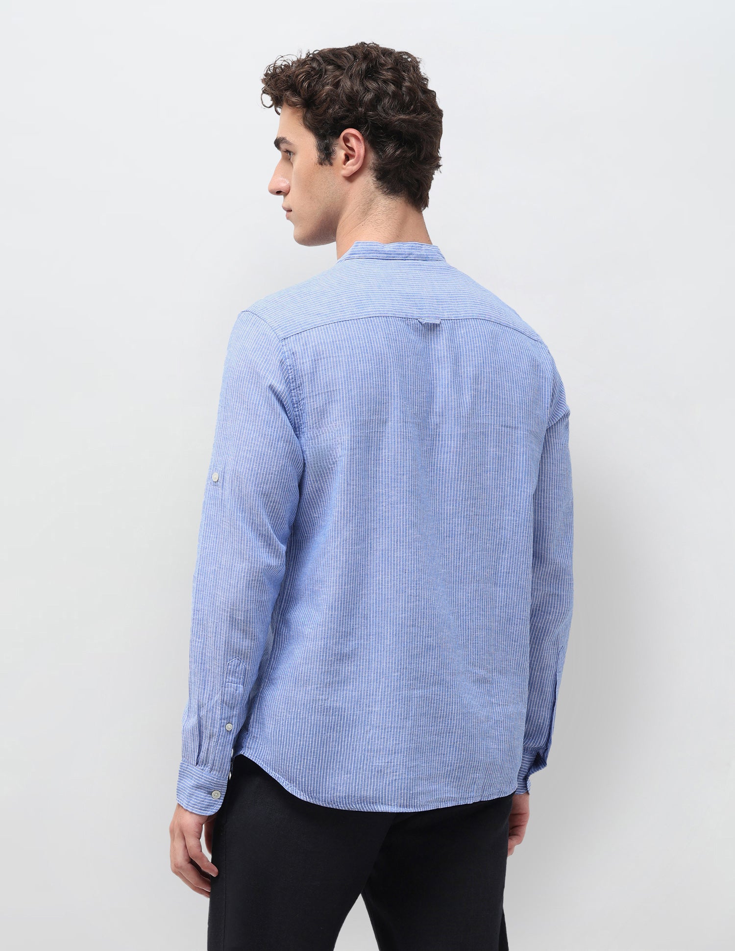 Vertical Striped Regular Fit Shirt Light Blue - U.S. Polo Assn. India | Large