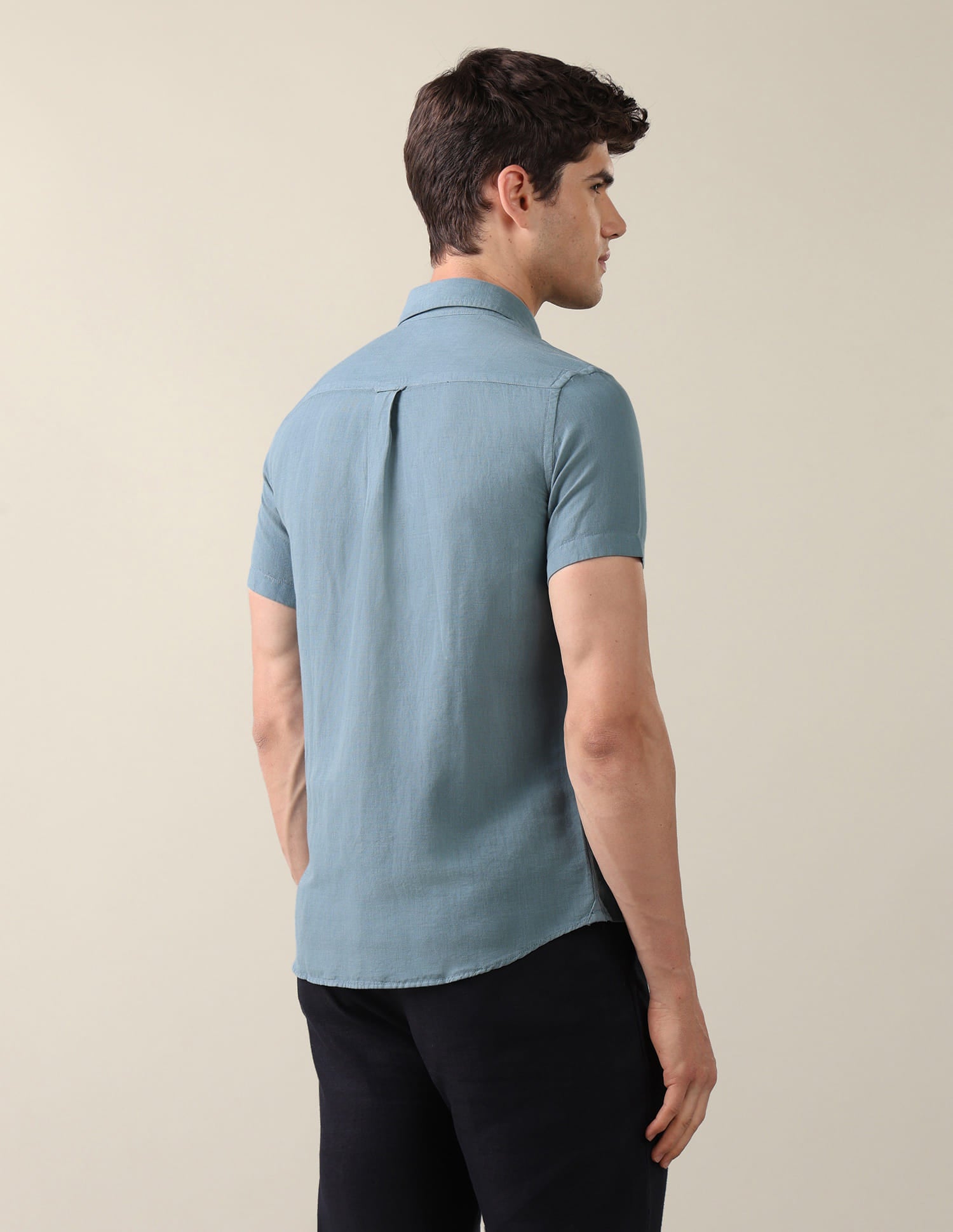 Solid Regular Fit Shirt Green - U.S. Polo Assn. India | Large