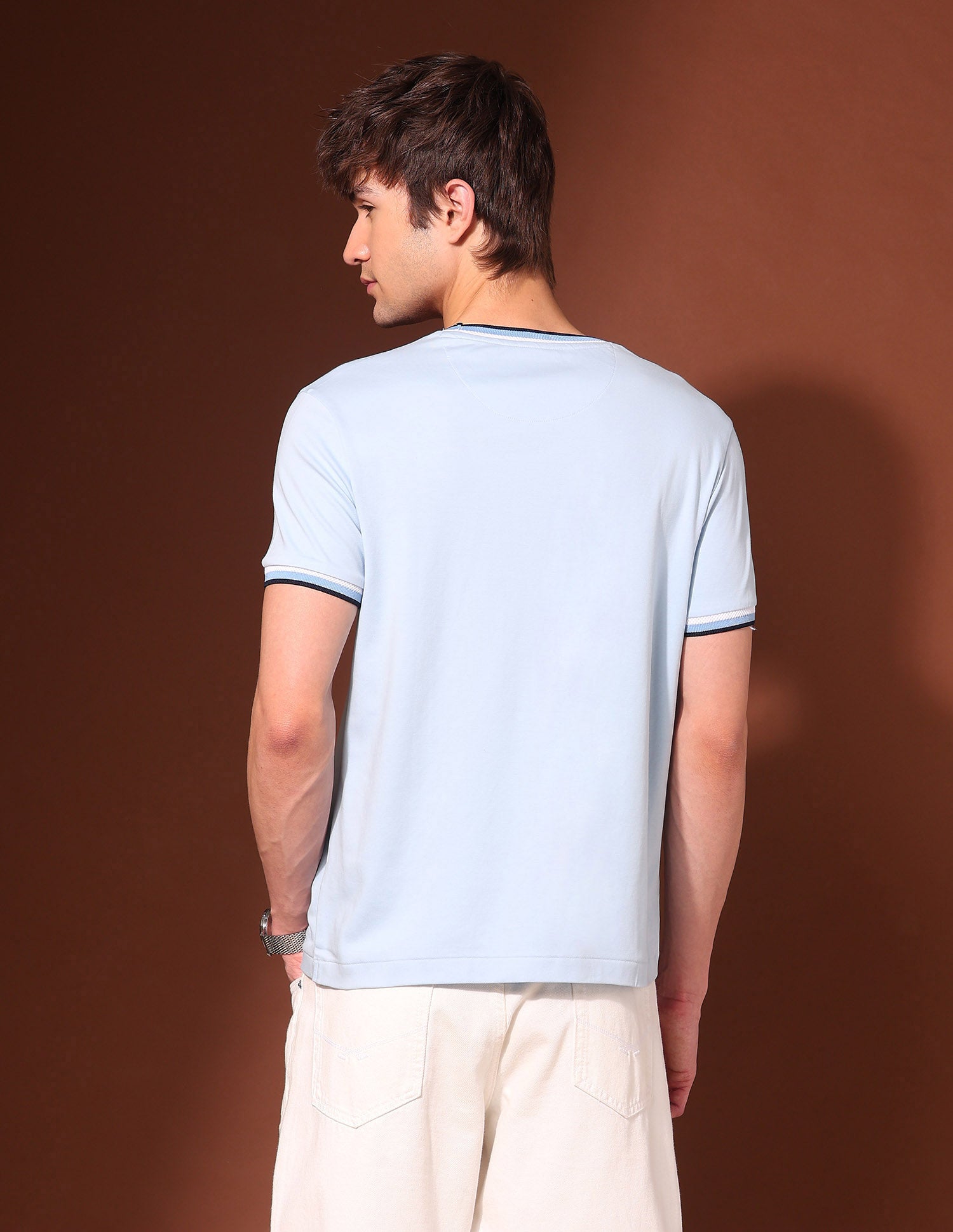 Pure Cotton Working Holiday T-Shirt Light Blue - U.S. Polo Assn. India | Large