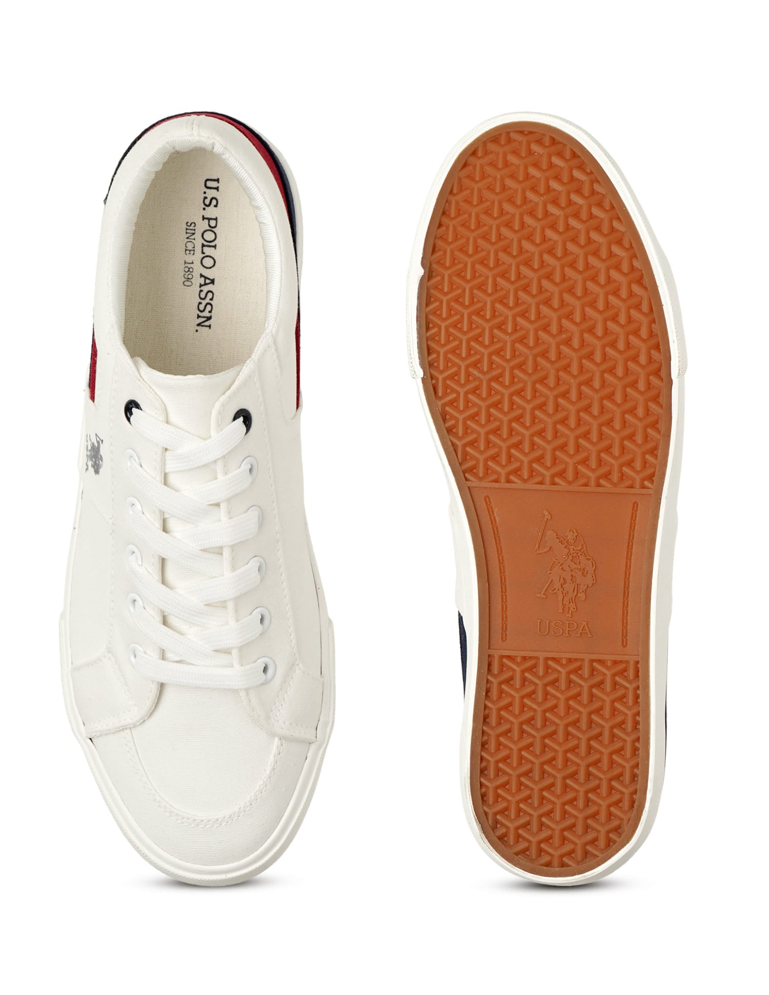 Men Clarkin 10.0 Colourblocked Sneakers Off White - U.S. Polo Assn. India | Large