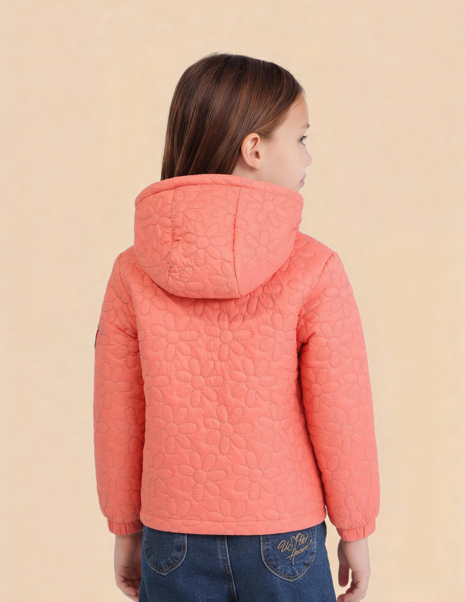 Girls Floral Quilted Jacket Light Pink - U.S. Polo Assn. India | Large