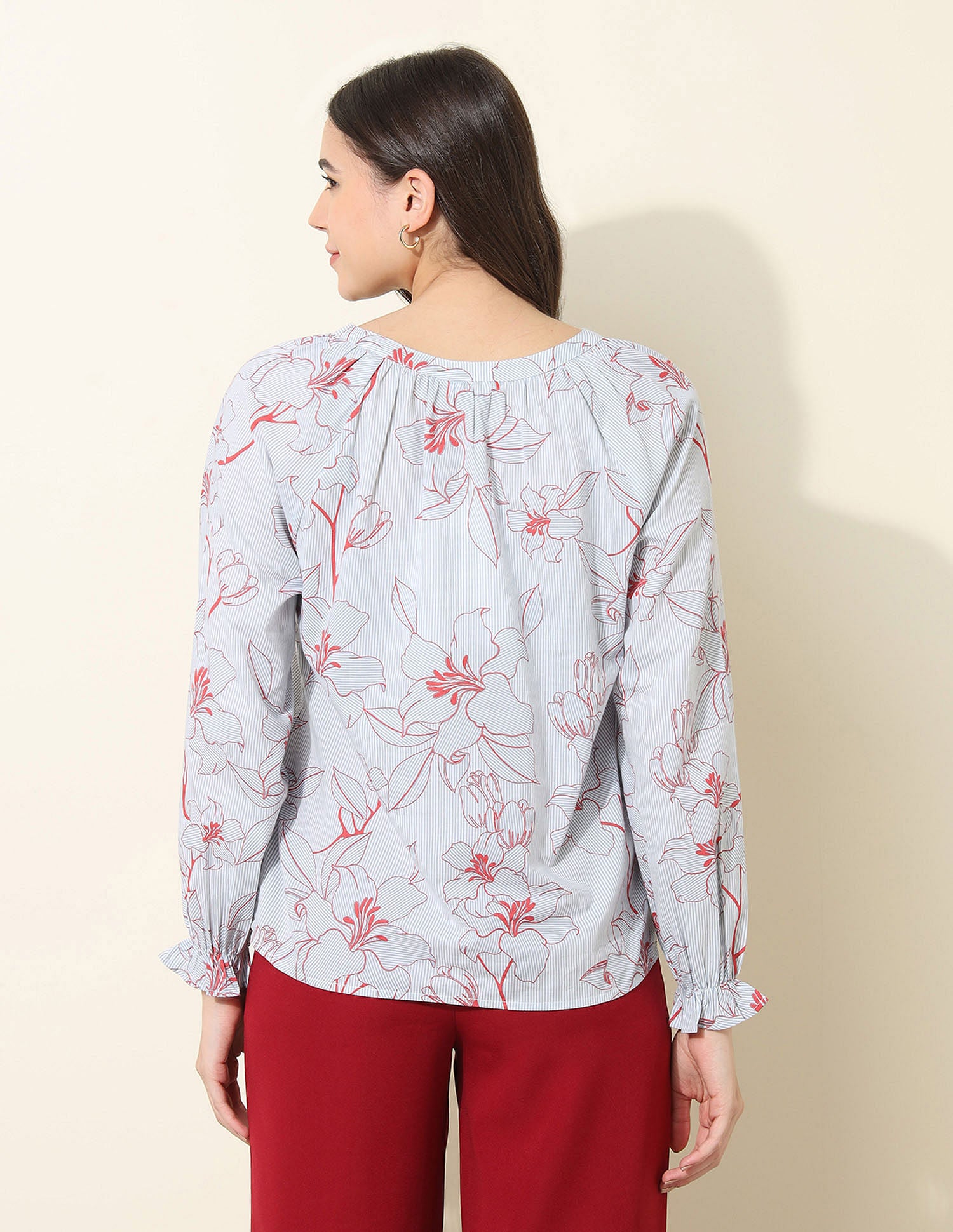 Floral Printed Tie-Up Top Multicoloured - U.S. POLO ASSN. | Large