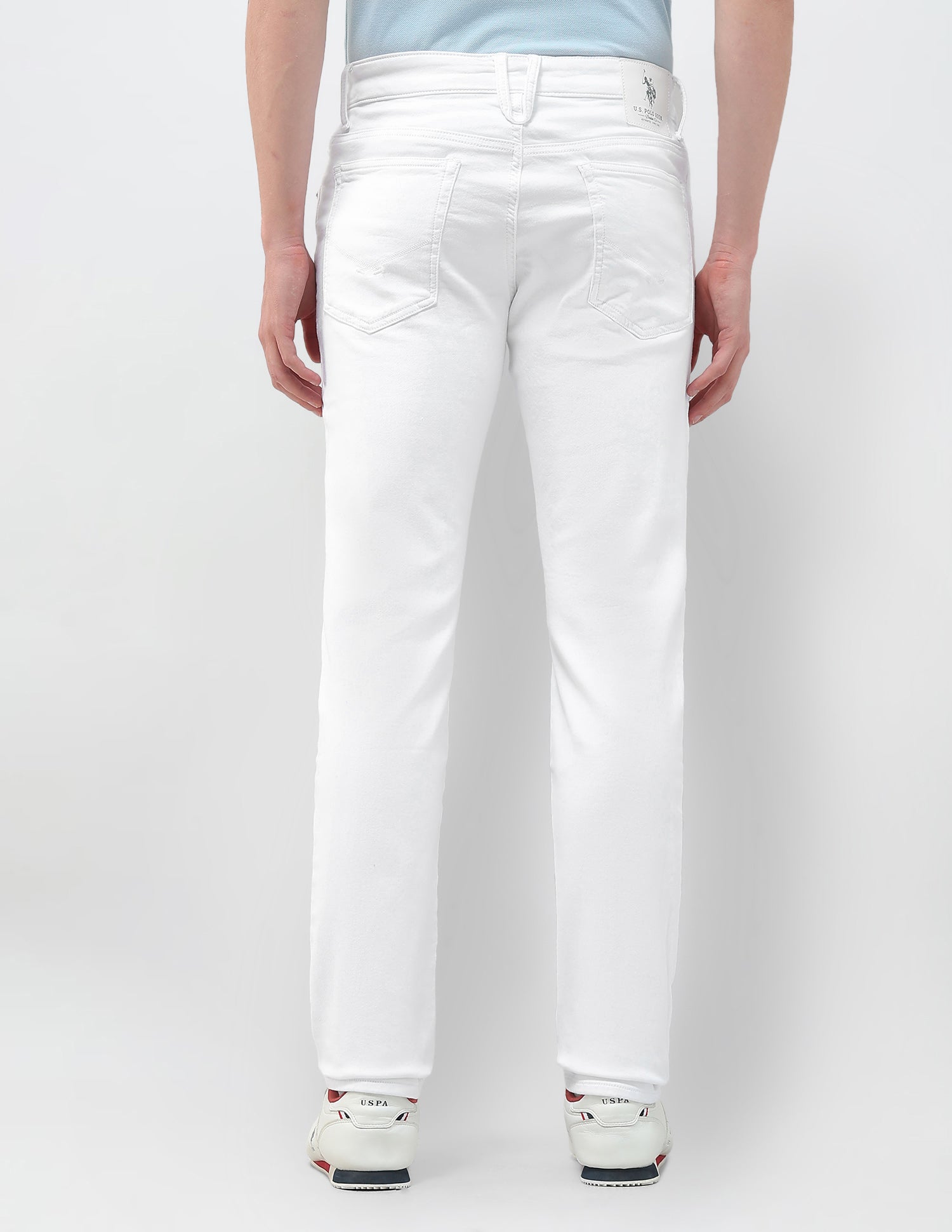 Brandon Slim Tapered Fit Clean Look Jeans White - U.S. Polo Assn. India | Large