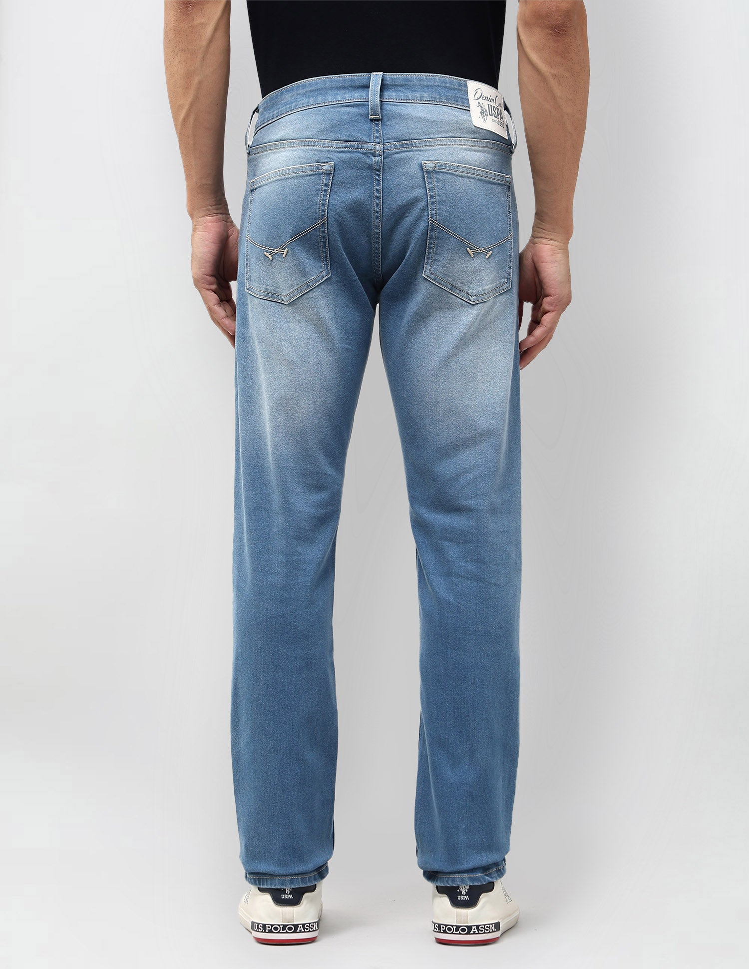 Brandon Slim Tapered Fit Blue Jeans Indigo - U.S. POLO ASSN. | Large