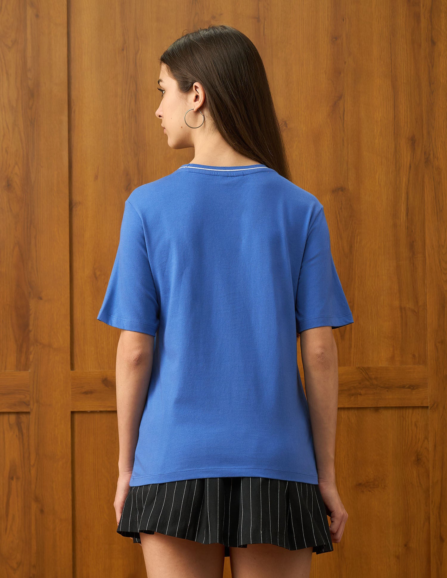 Brand Printed Boxy T-Shirt Blue - U.S. POLO ASSN. | Large