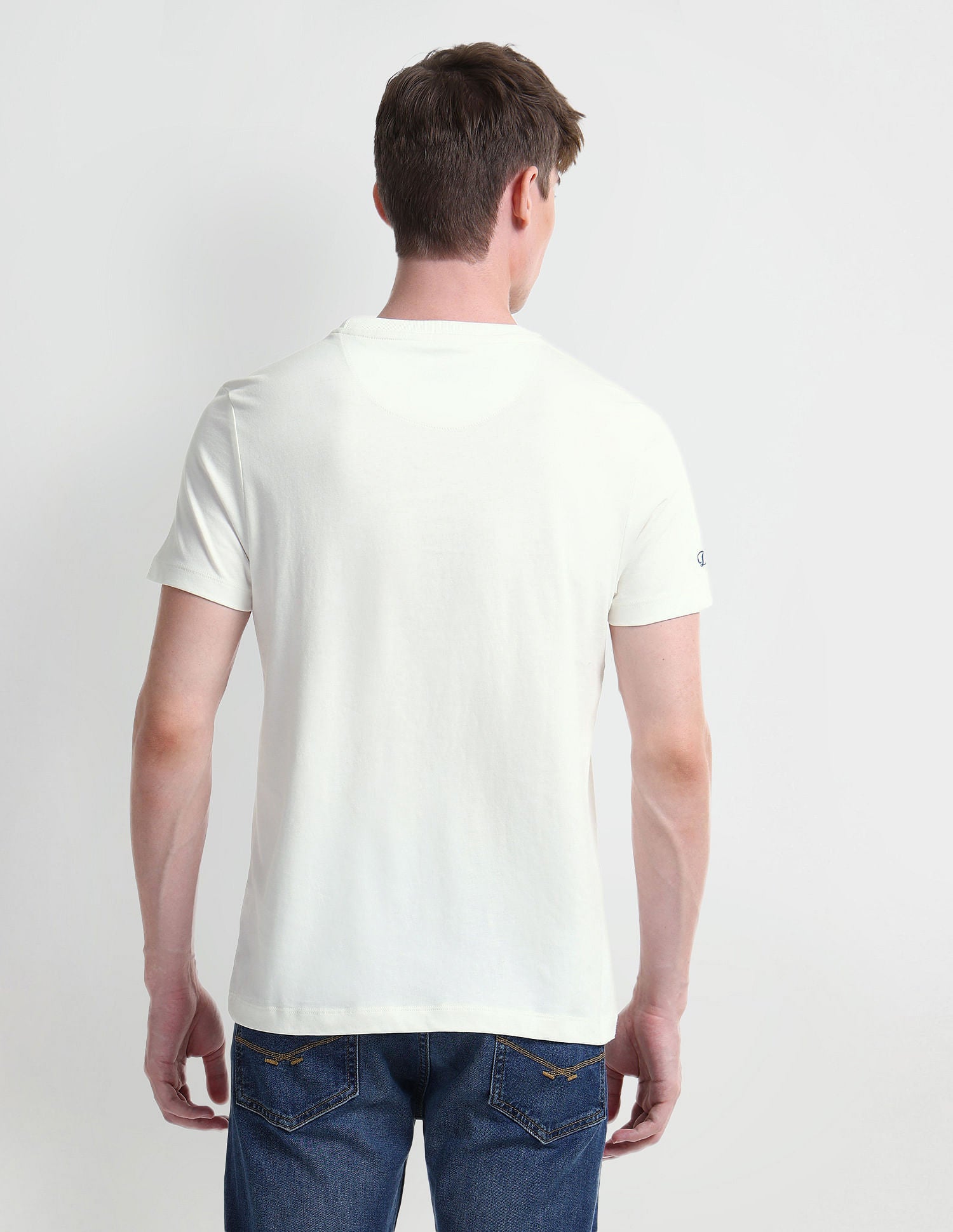 Muscle Fit Logo Cotton T-Shirt White - U.S. Polo Assn. India | Large