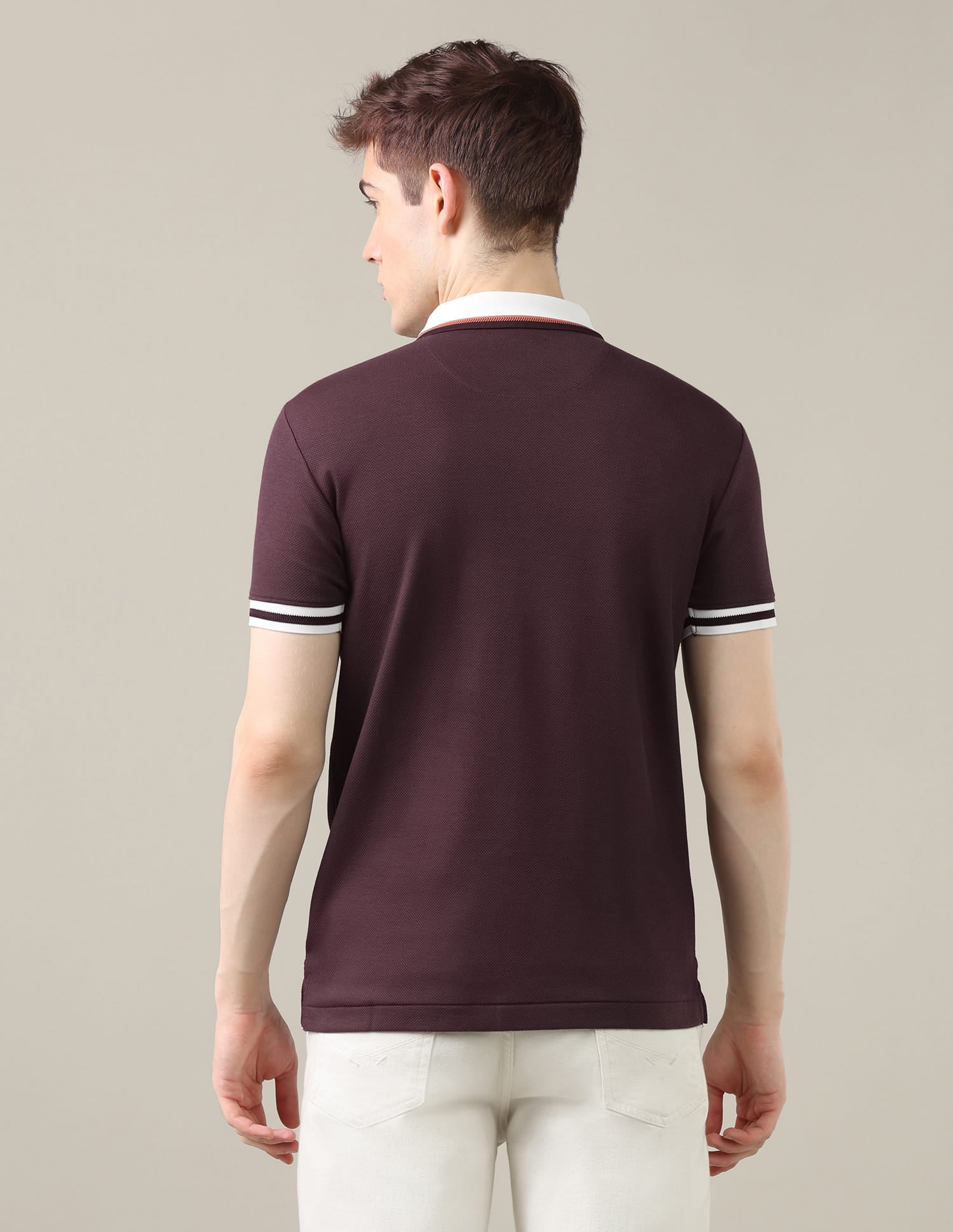 Solid Slim Fit Polo Shirt Red - U.S. Polo Assn. India | Large
