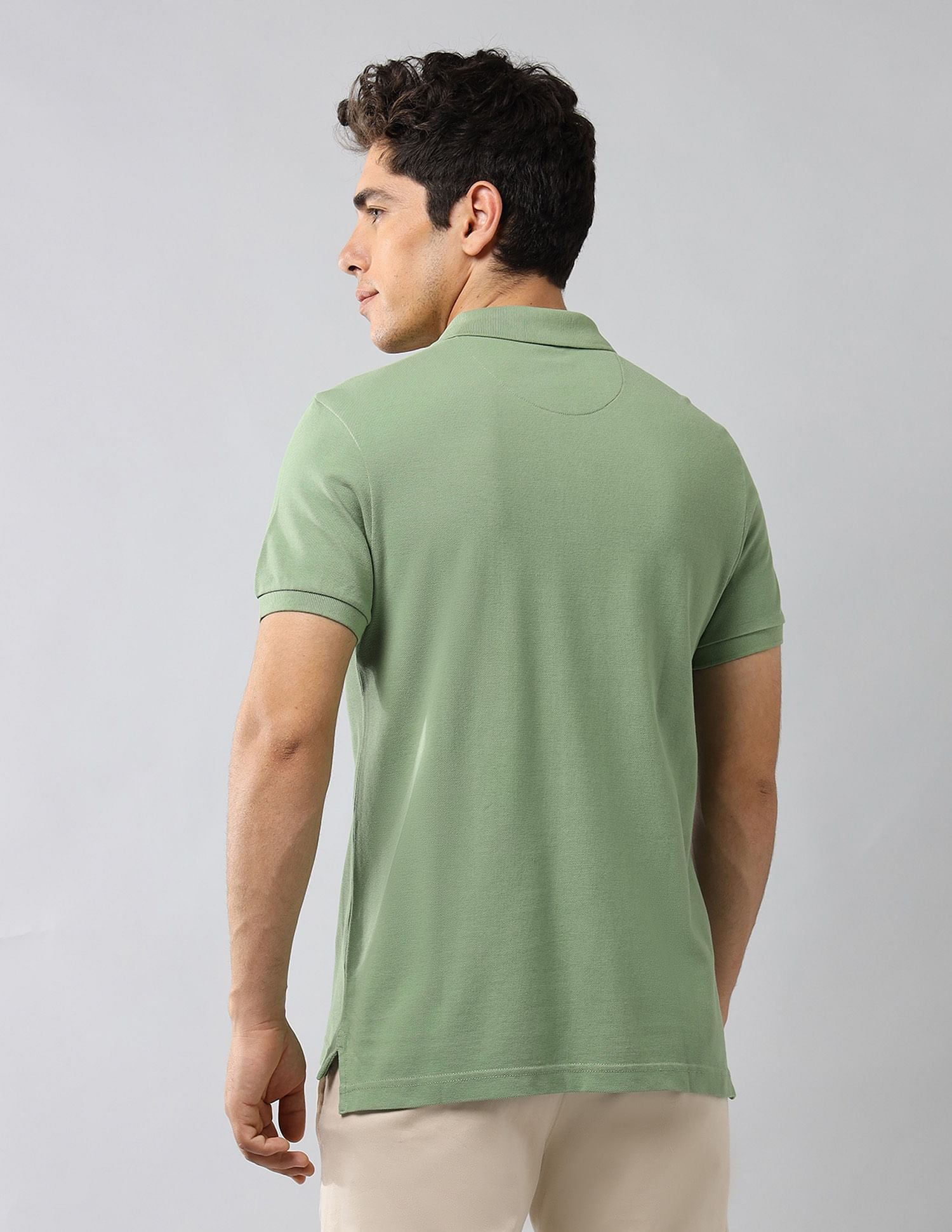 Brand Printed Muscle Fit Polo Shirt Green - U.S. POLO ASSN. | Large