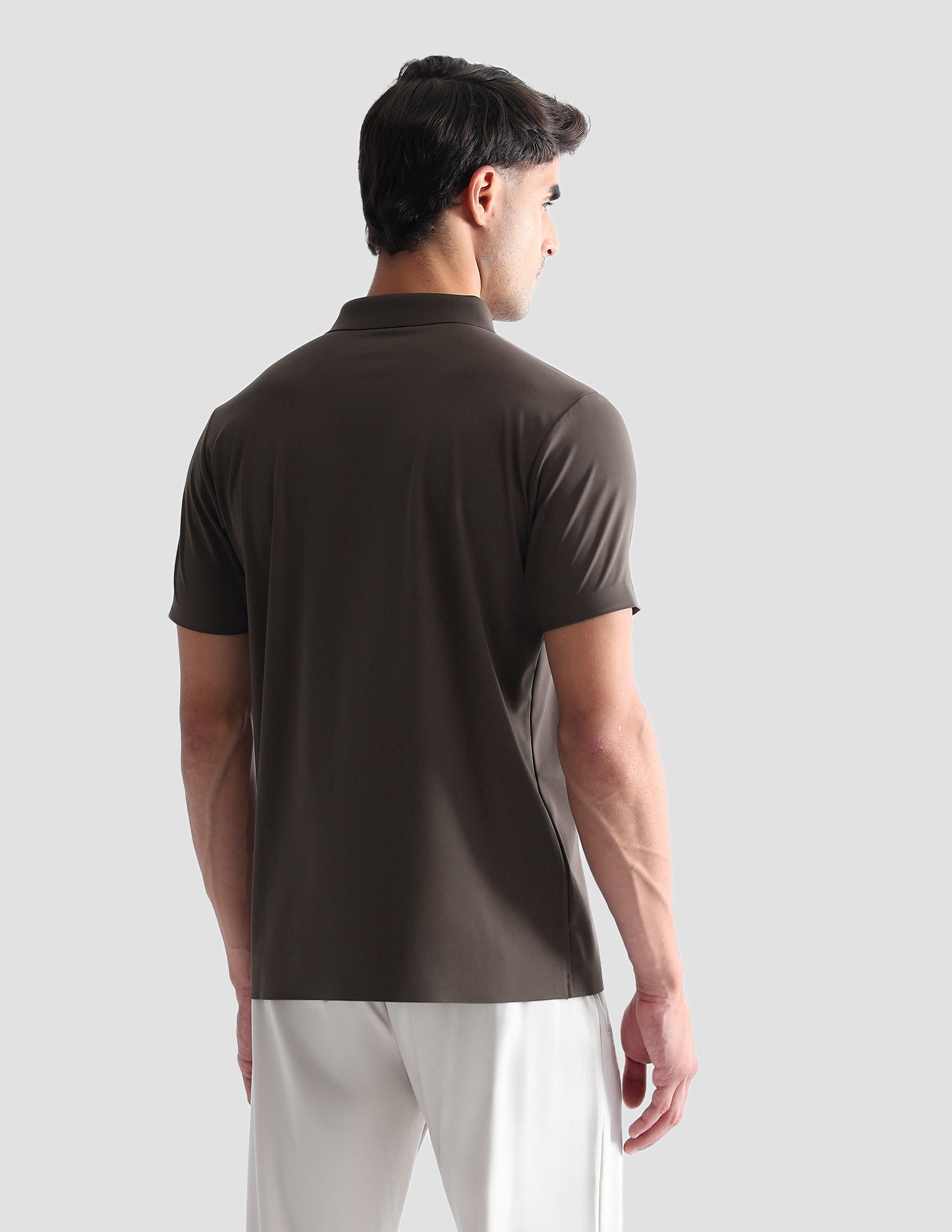 Solid Regular Fit Active Polo Shirt Brown - U.S. POLO ASSN. | Large