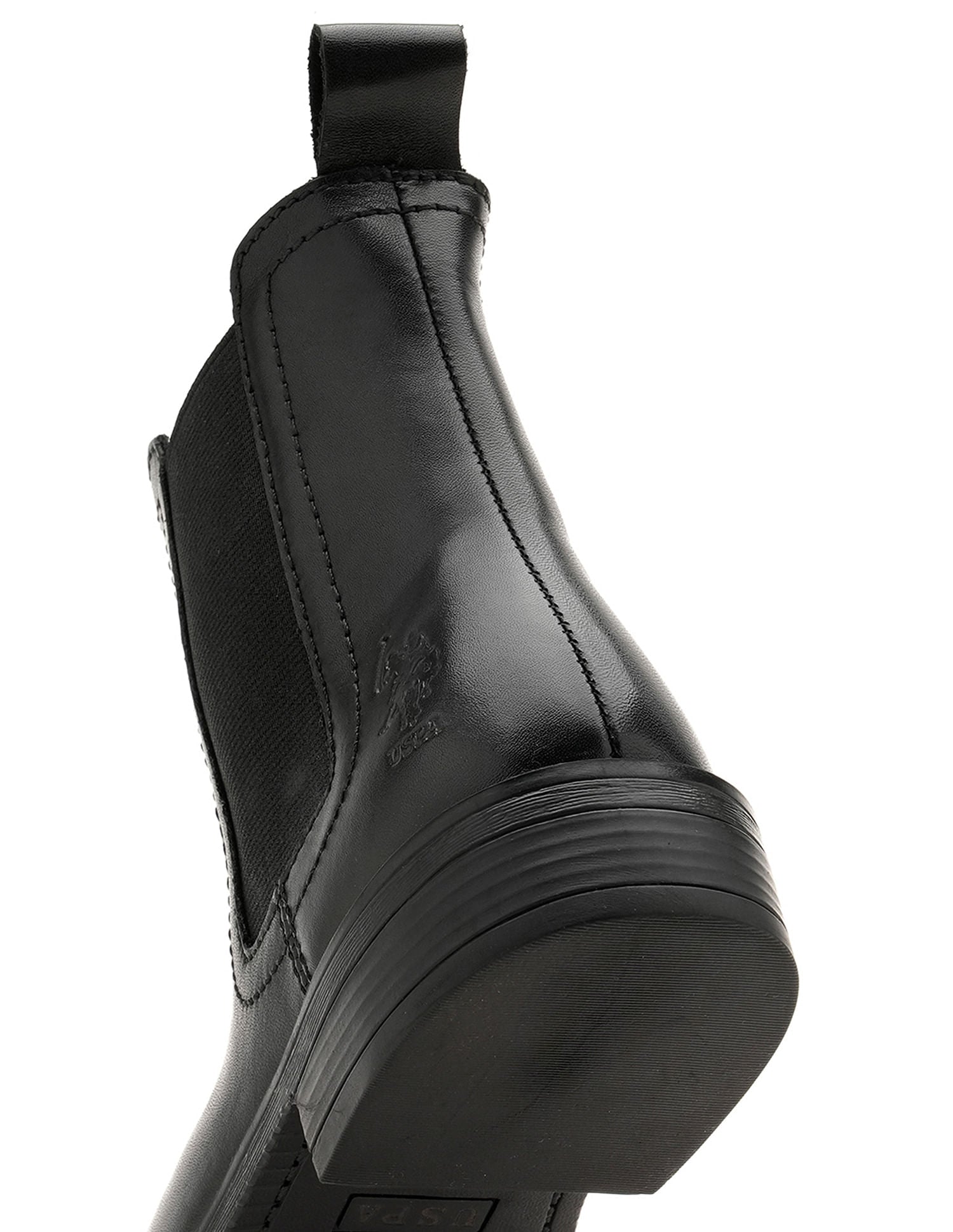 Women Antonella Leather Chelsea Boots Black - U.S. POLO ASSN. | Large