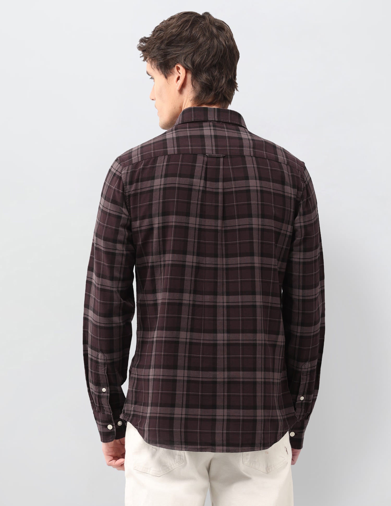 Plaid check Tailored Fit Shirt Brown - U.S. Polo Assn. India | Large