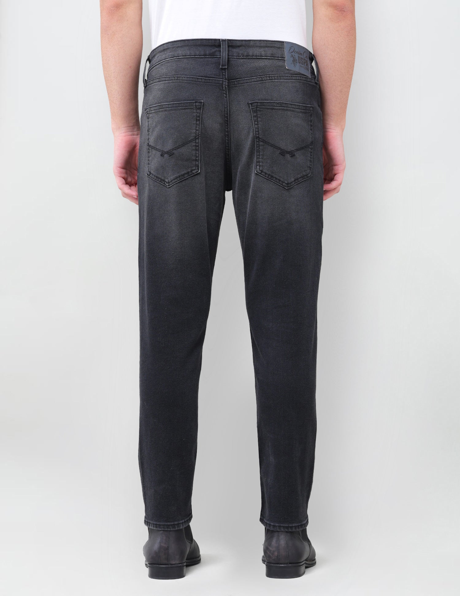 Cole Comfort Cropped Fit Black Jeans Black - U.S. Polo Assn. India | Large