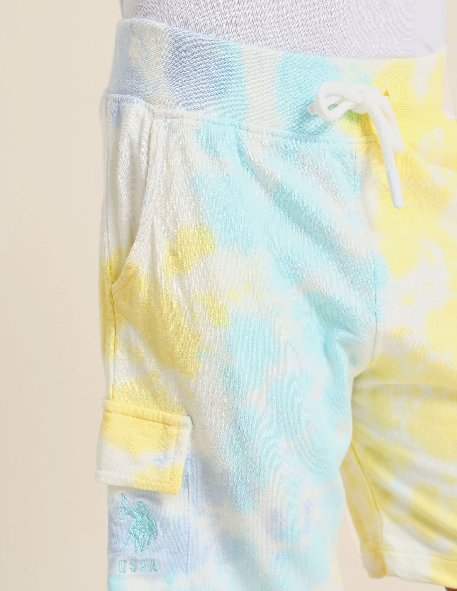 Boys Tie And Dye Regular Fit Shorts Light Purple - U.S. POLO ASSN. | Large