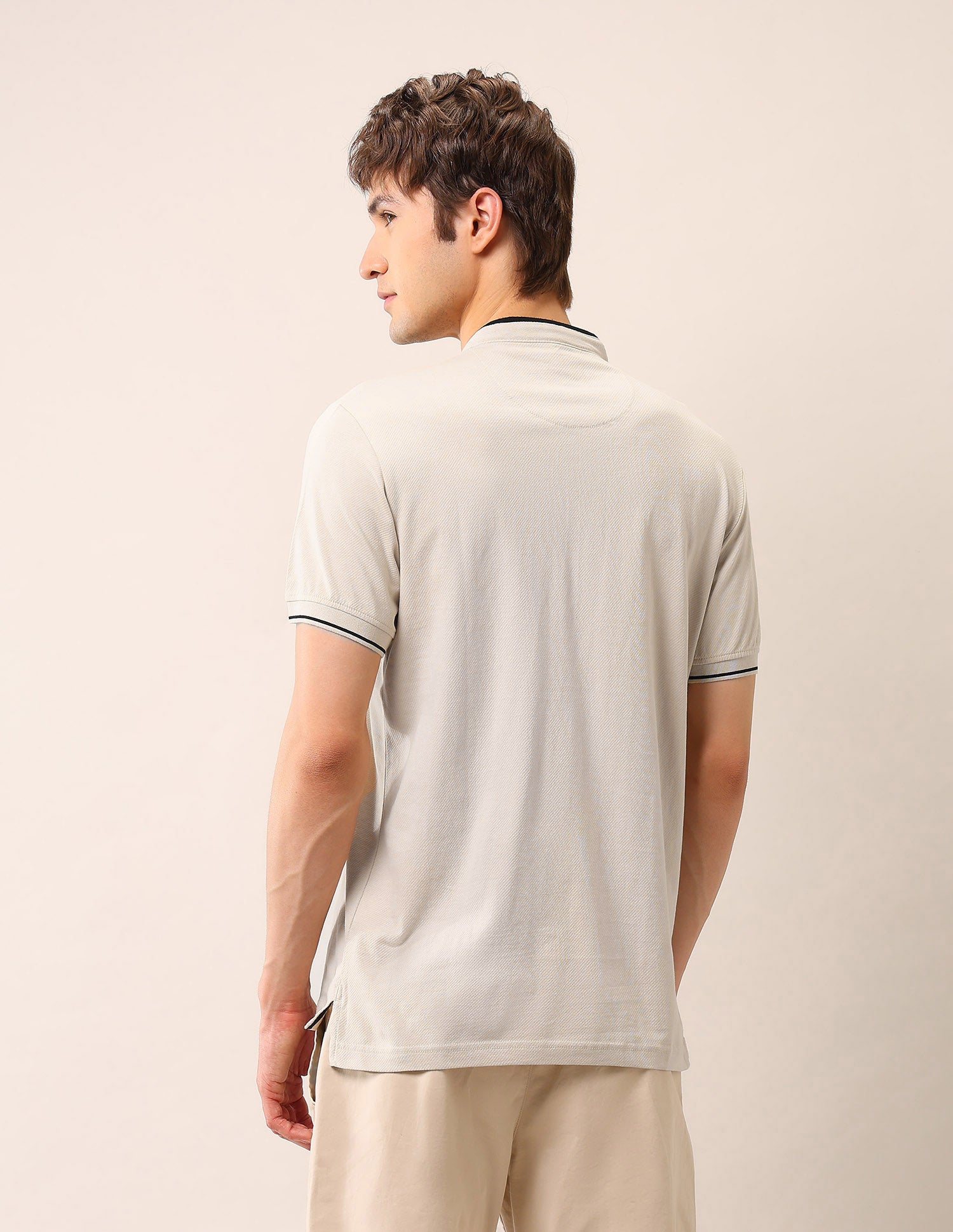 Muscle Fit Pure Cotton Polo Shirt Beige - U.S. Polo Assn. India | Large