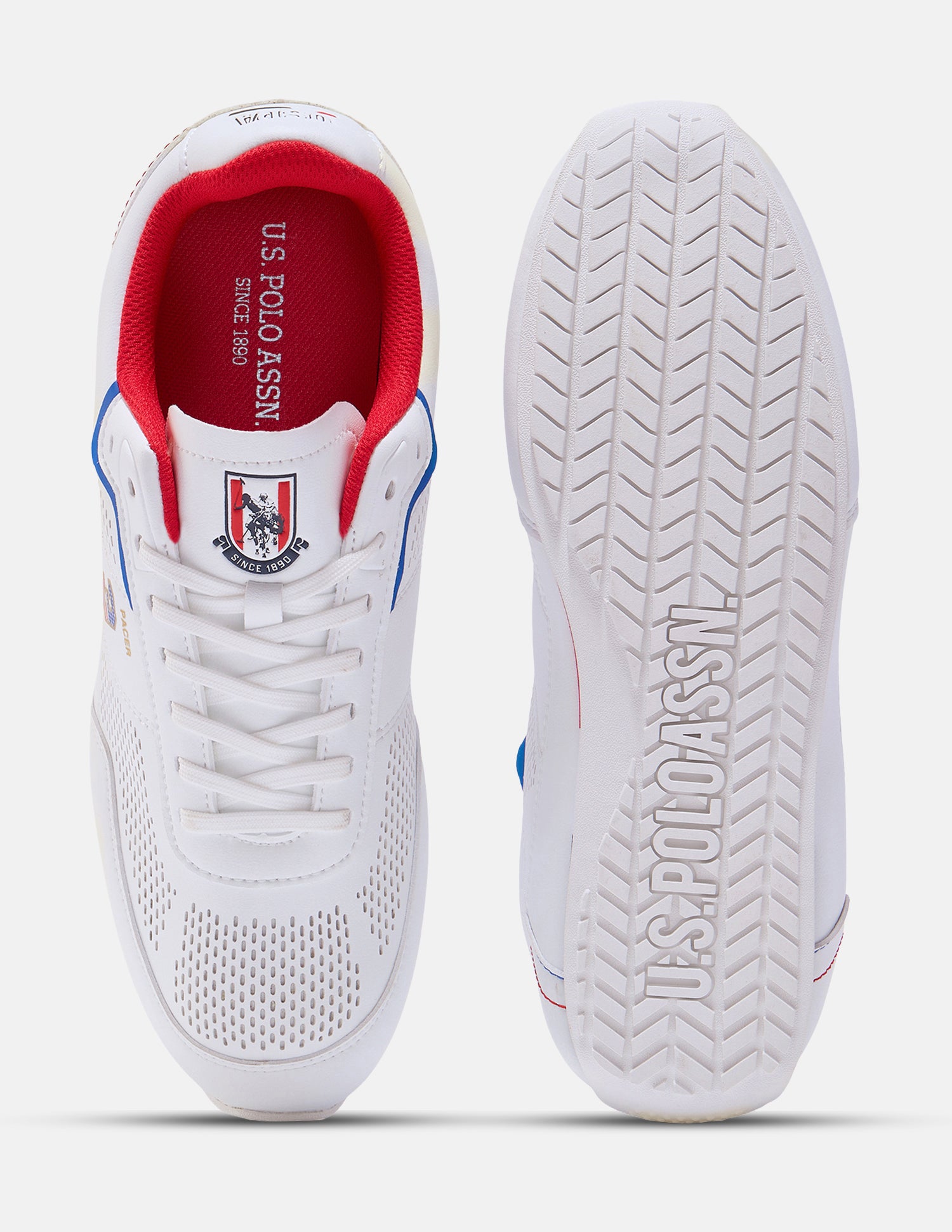 Round Toe Pacer Sneakers White - U.S. Polo Assn. India | Large