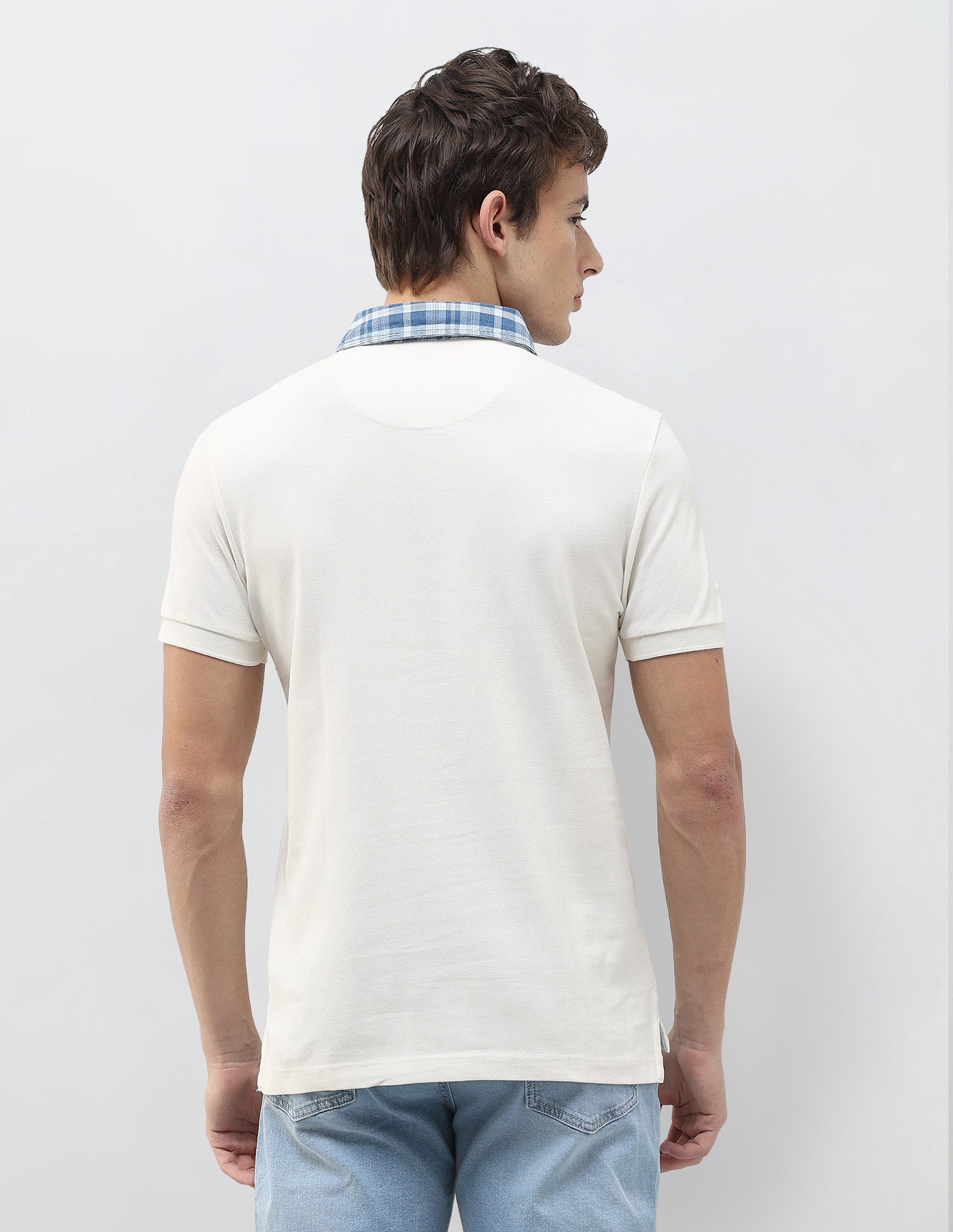 Solid Slim Fit Polo Shirt Ivory - U.S. Polo Assn. India | Large