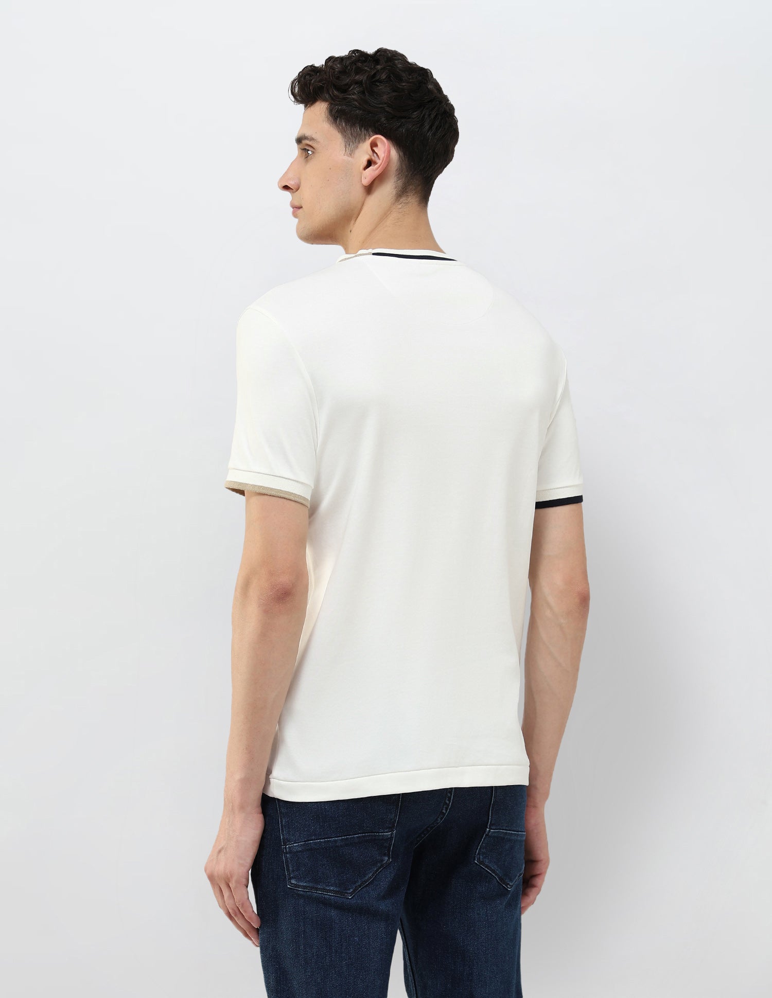 Solid Slim Fit T-Shirt Off White - U.S. POLO ASSN. | Large