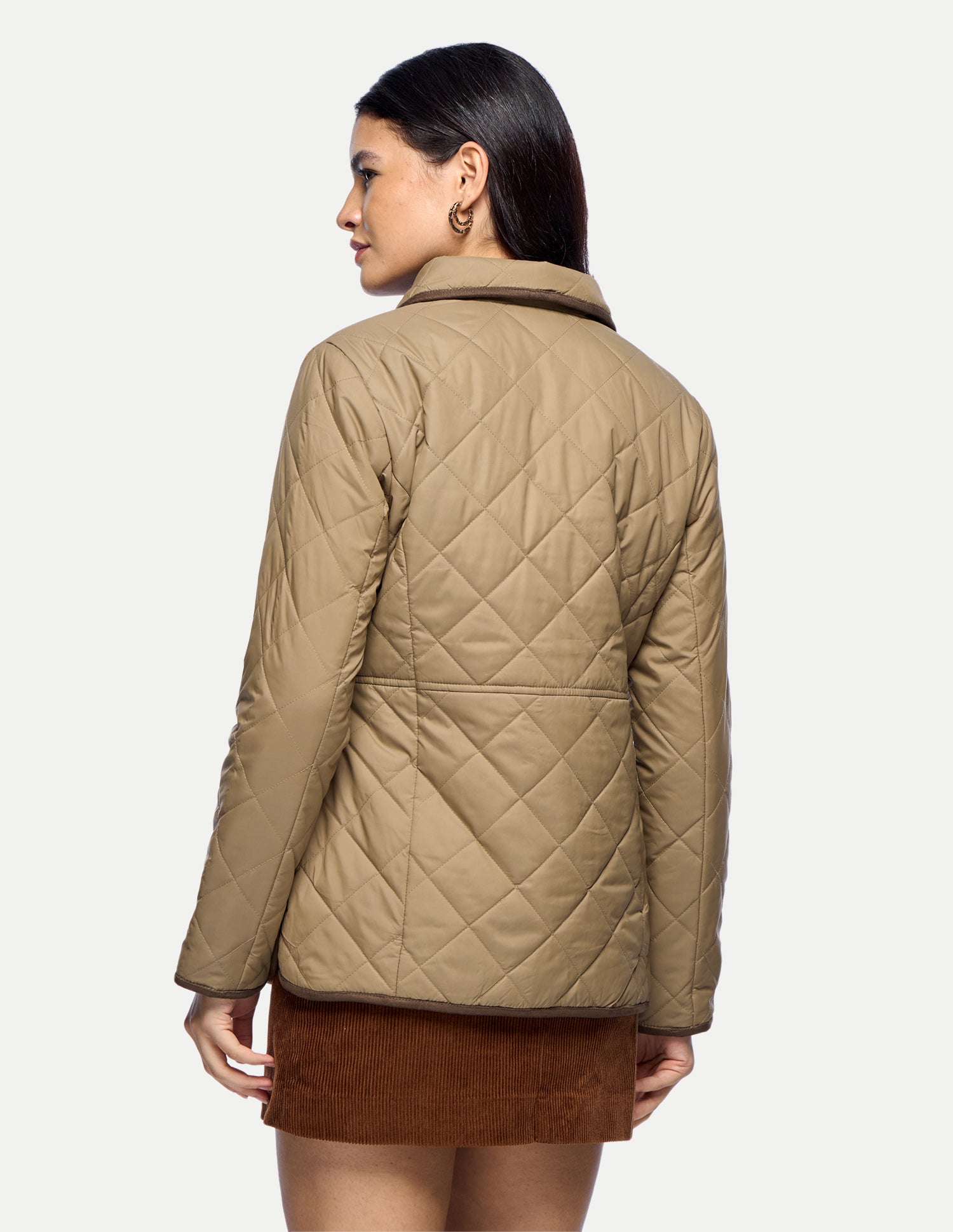 Quilted Regular Fit Puffer Jacket Light Brown - U.S. Polo Assn. India | Large