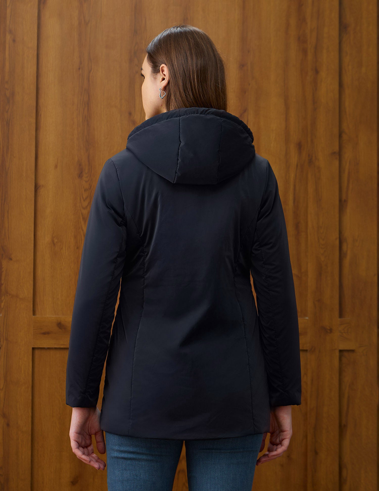 Solid Regular Fit Hooded Jacket Blue - U.S. POLO ASSN. | Large