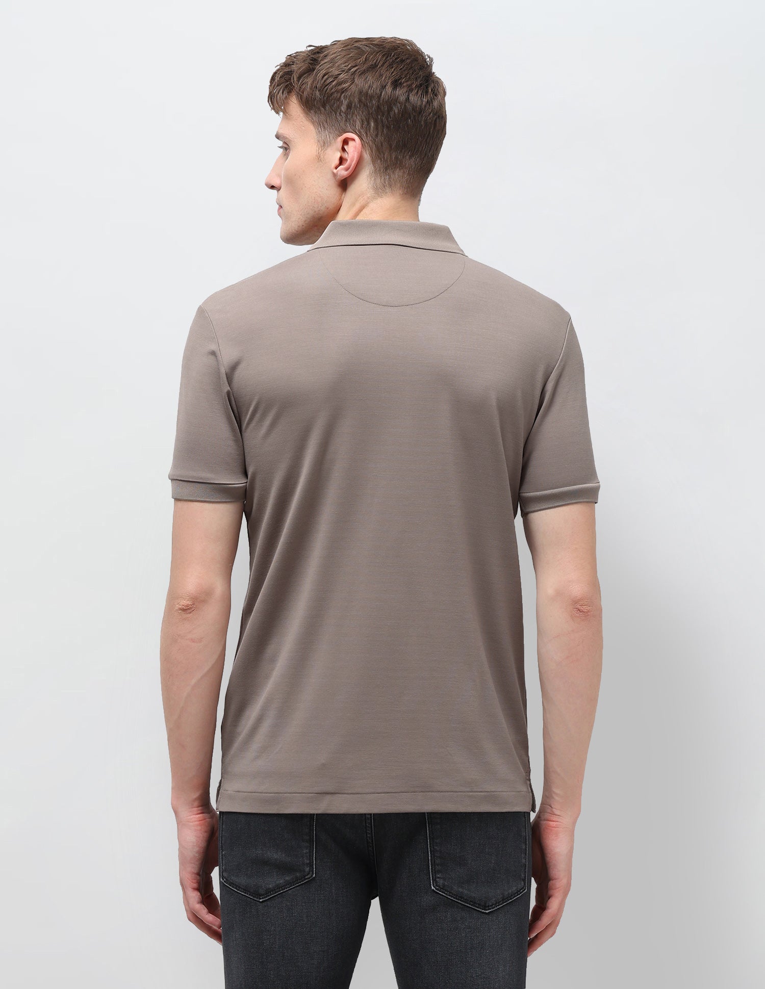 Brand Embossed Muscle Fit Polo Shirt Light Khaki - U.S. Polo Assn. India | Large