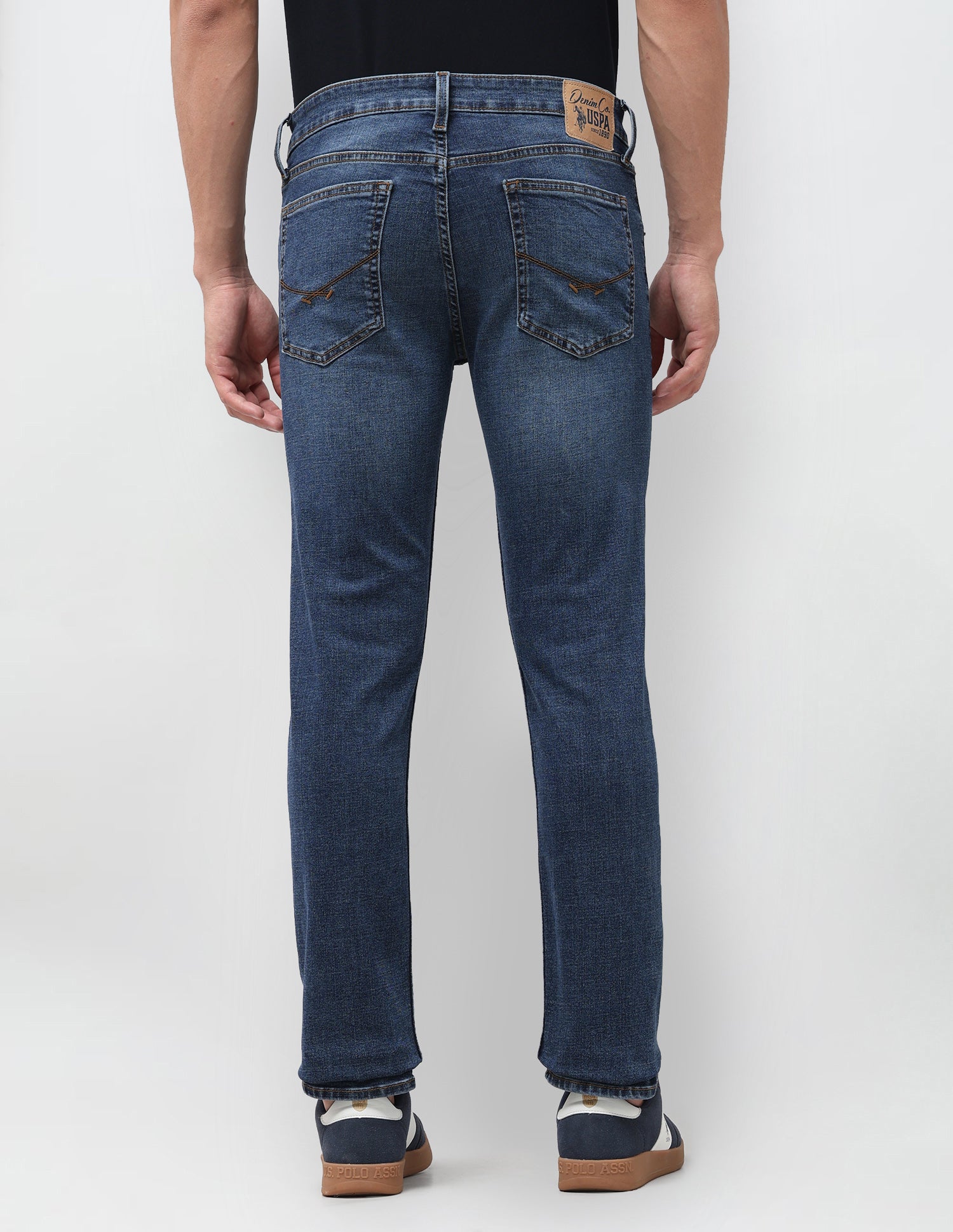 Regallo Skinny Fit Blue Jeans Dark Blue - U.S. Polo Assn. India | Large