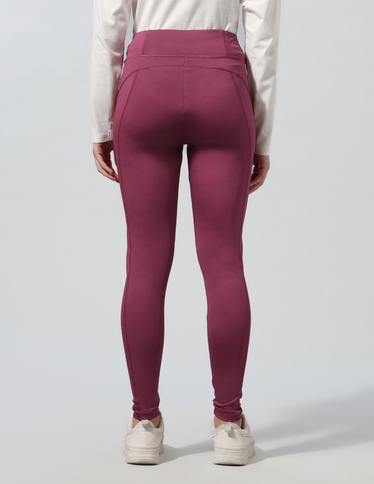 High Rise Solid Leggings Wine - U.S. Polo Assn. India | Large