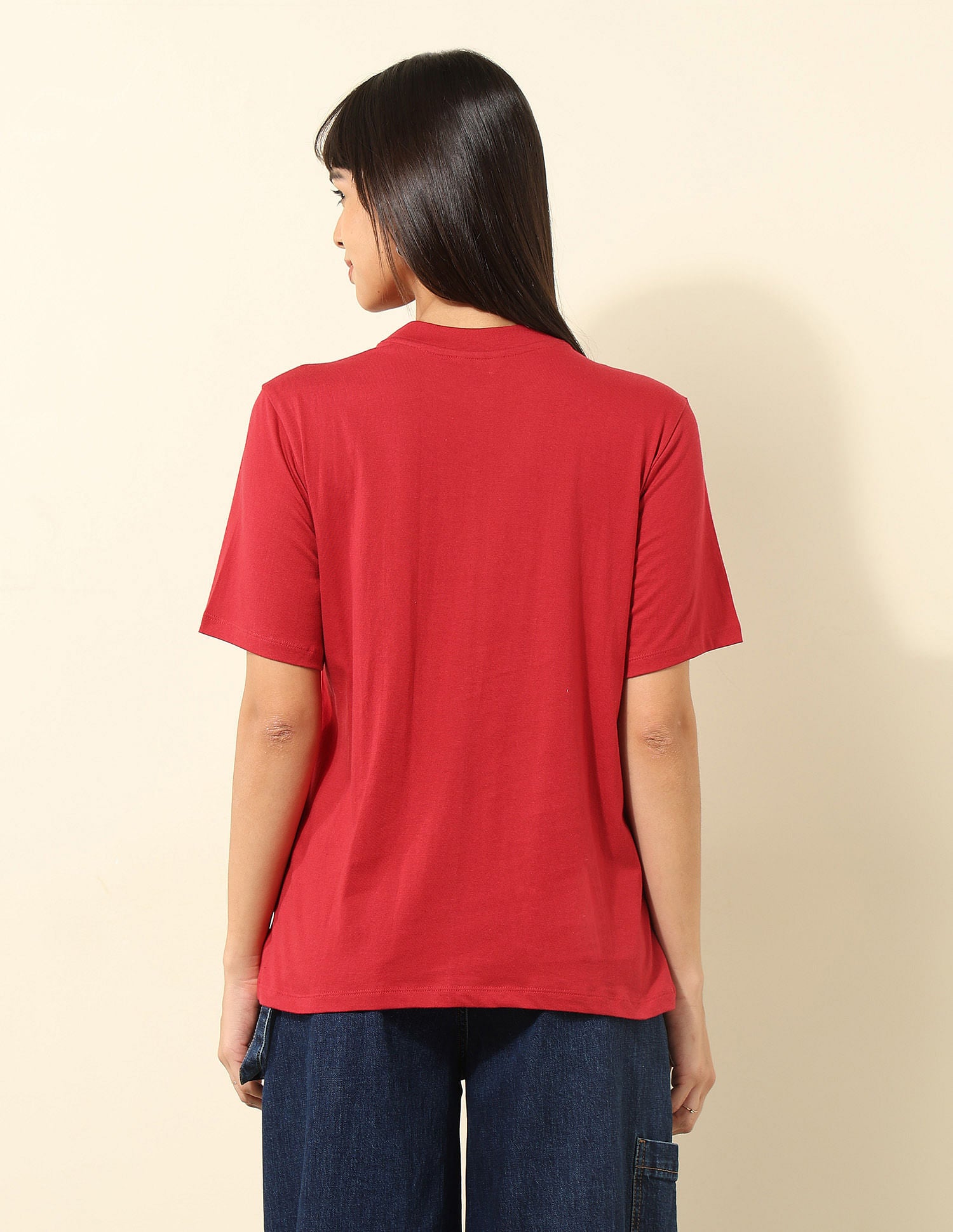 Boxy Fit Typography Printed T-Shirt Red - U.S. POLO ASSN. | Large