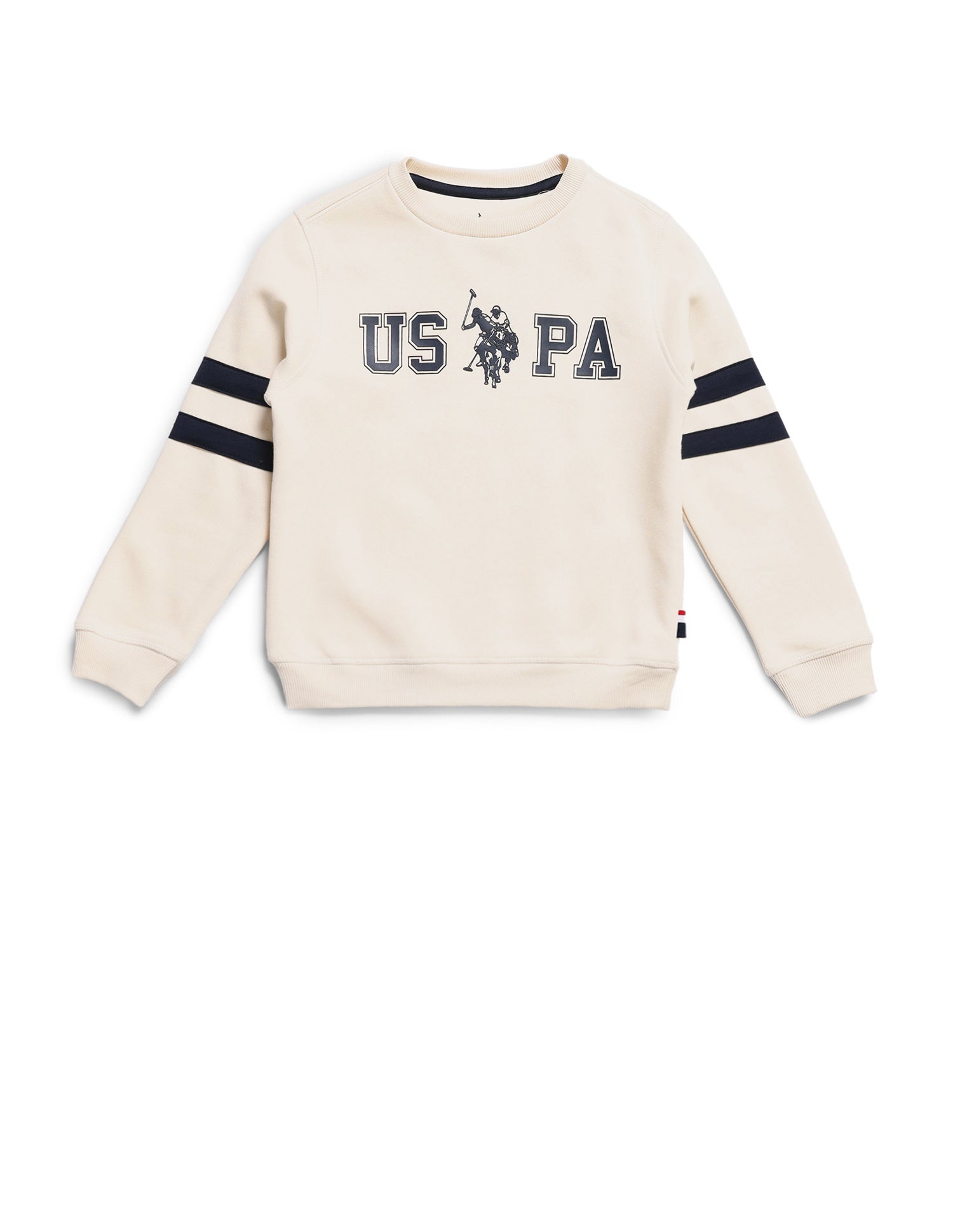 Boys Brand Printed Regular Fit Sweatshirt White - U.S. POLO ASSN. | Large