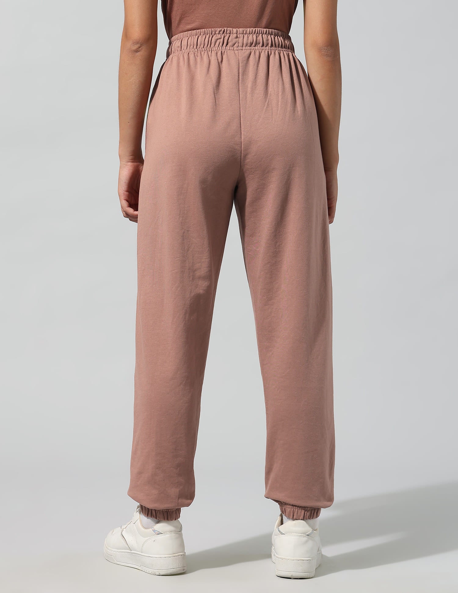 High Rise Solid Joggers Brown - U.S. Polo Assn. India | Large