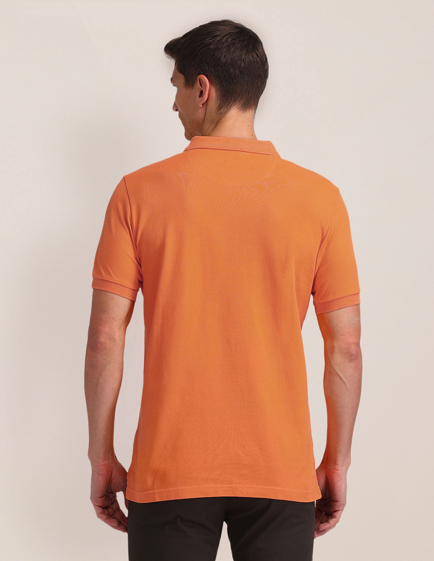 Slim Fit Solid Polo Shirt Orange - U.S. POLO ASSN. | Large