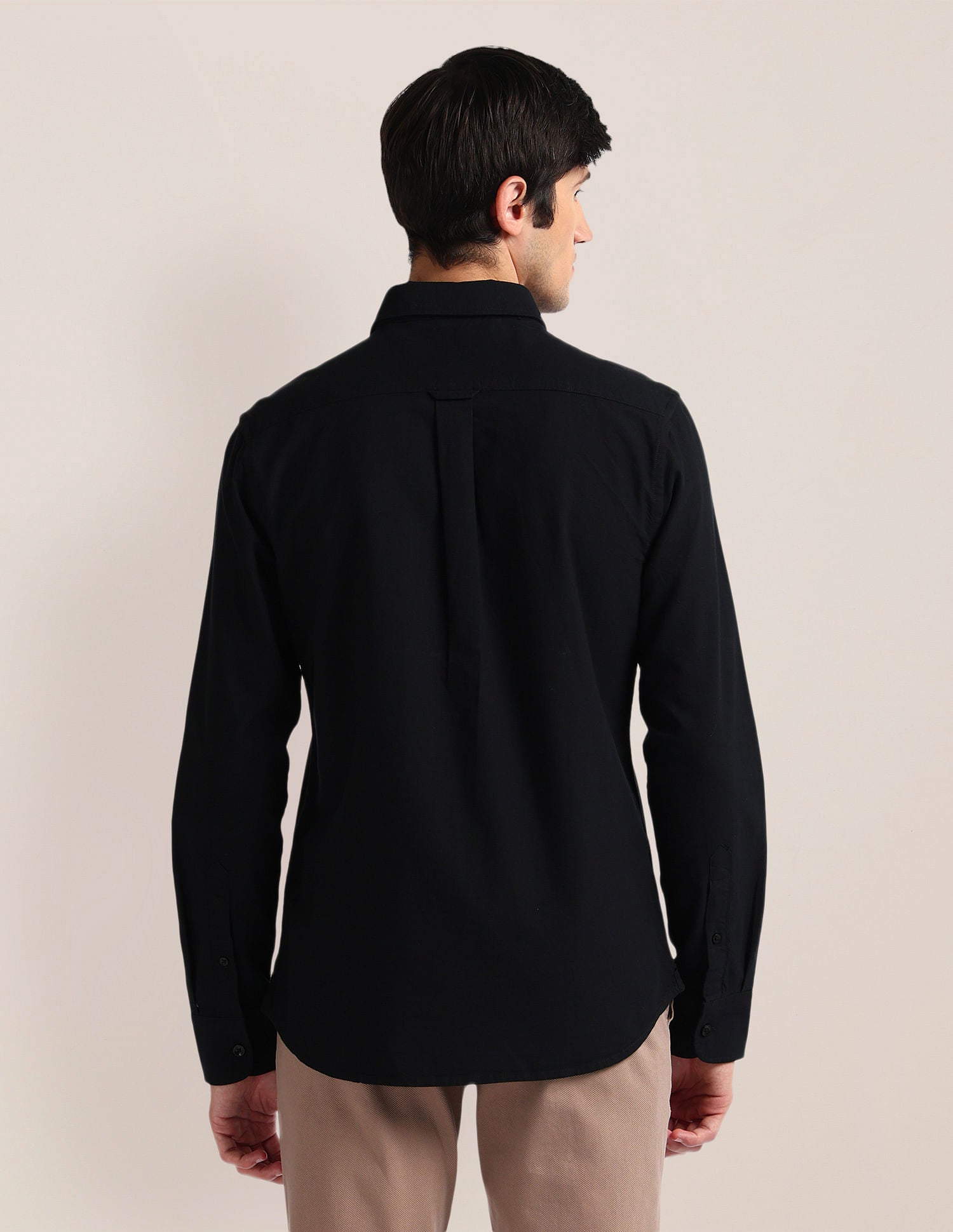 Colour Block Tailored Fit Shirt Black - U.S. Polo Assn. India | Large