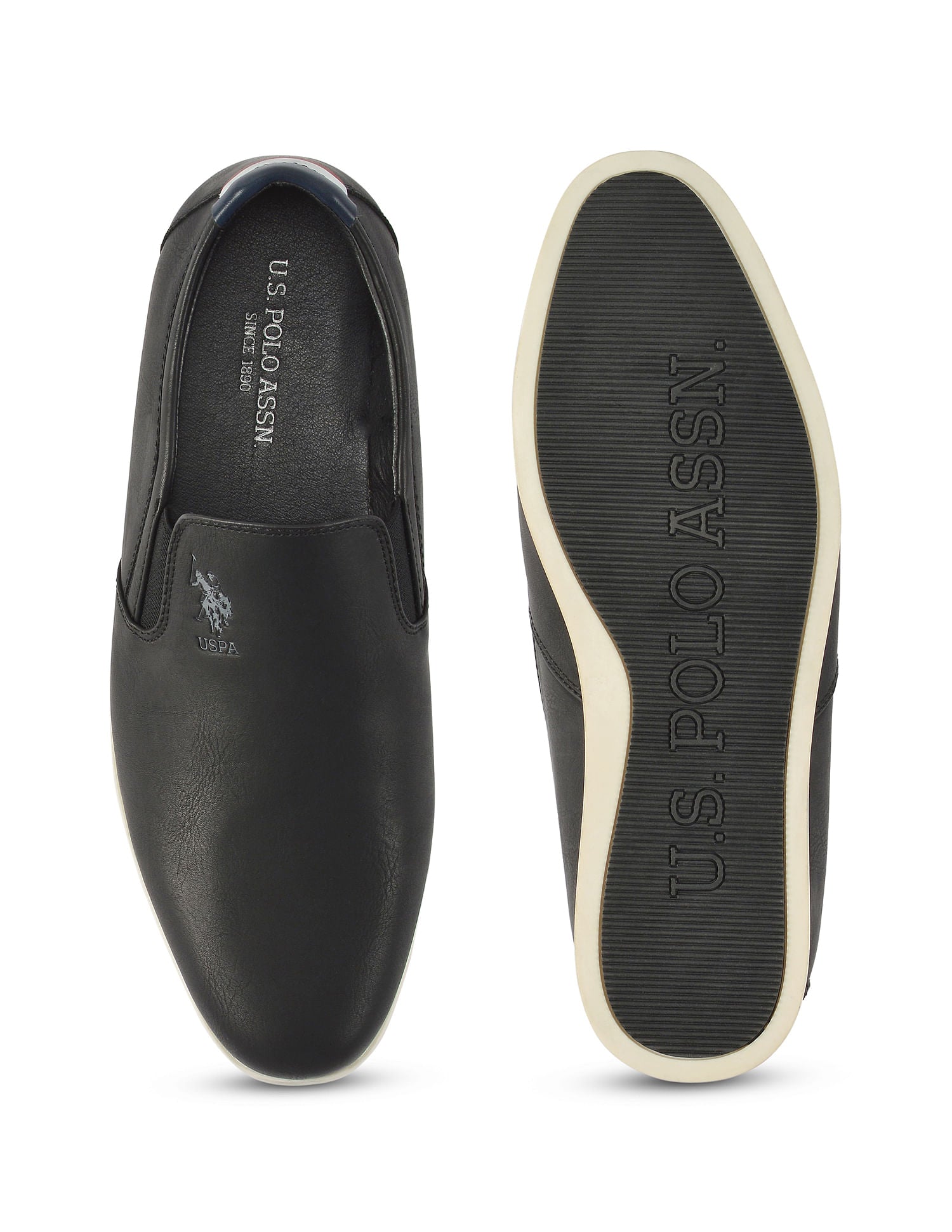Men Wade 3.0 Black Work Casuals Slip On Black - U.S. POLO ASSN. | Large
