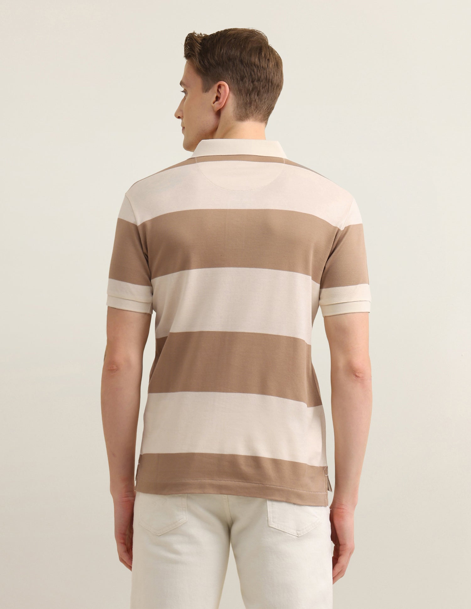 Horizontal Striped Sotogrande Polo Shirt Beige - U.S. Polo Assn. India | Large