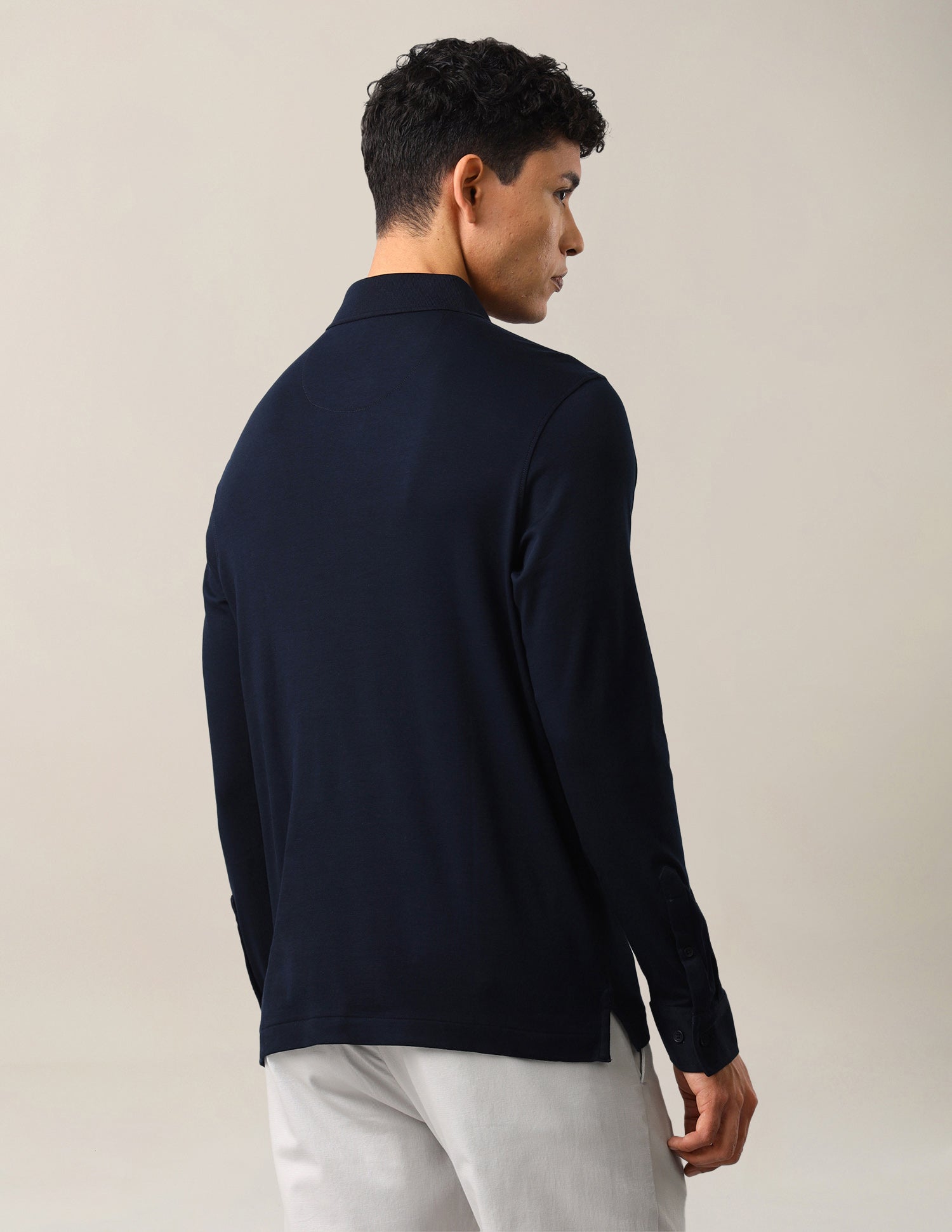 Solid Slim Fit Polo Shirt Navy - U.S. Polo Assn. India | Large