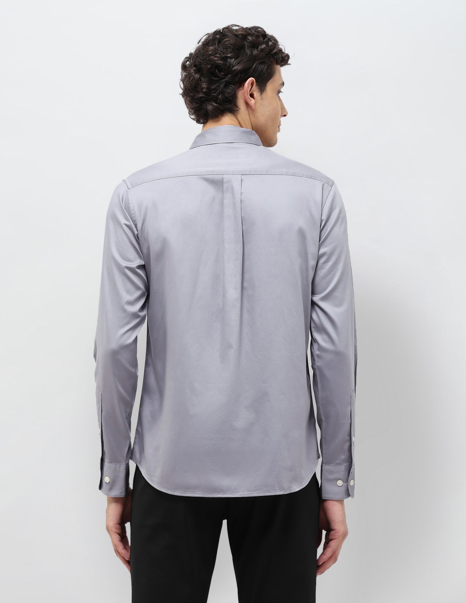 Satin Tailored Fit Shirt Grey - U.S. POLO ASSN. | Large