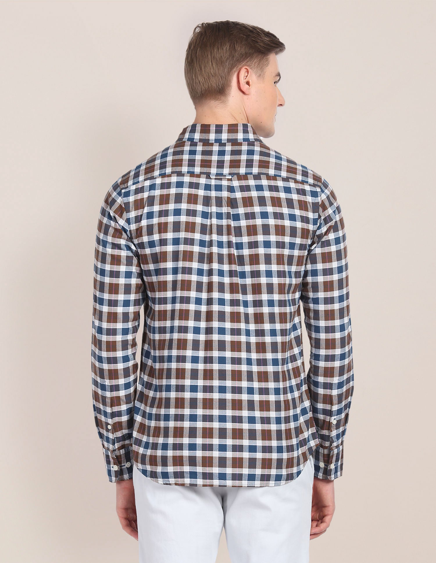 Plaid Check Cotton Shirt Teal - U.S. Polo Assn. India | Large