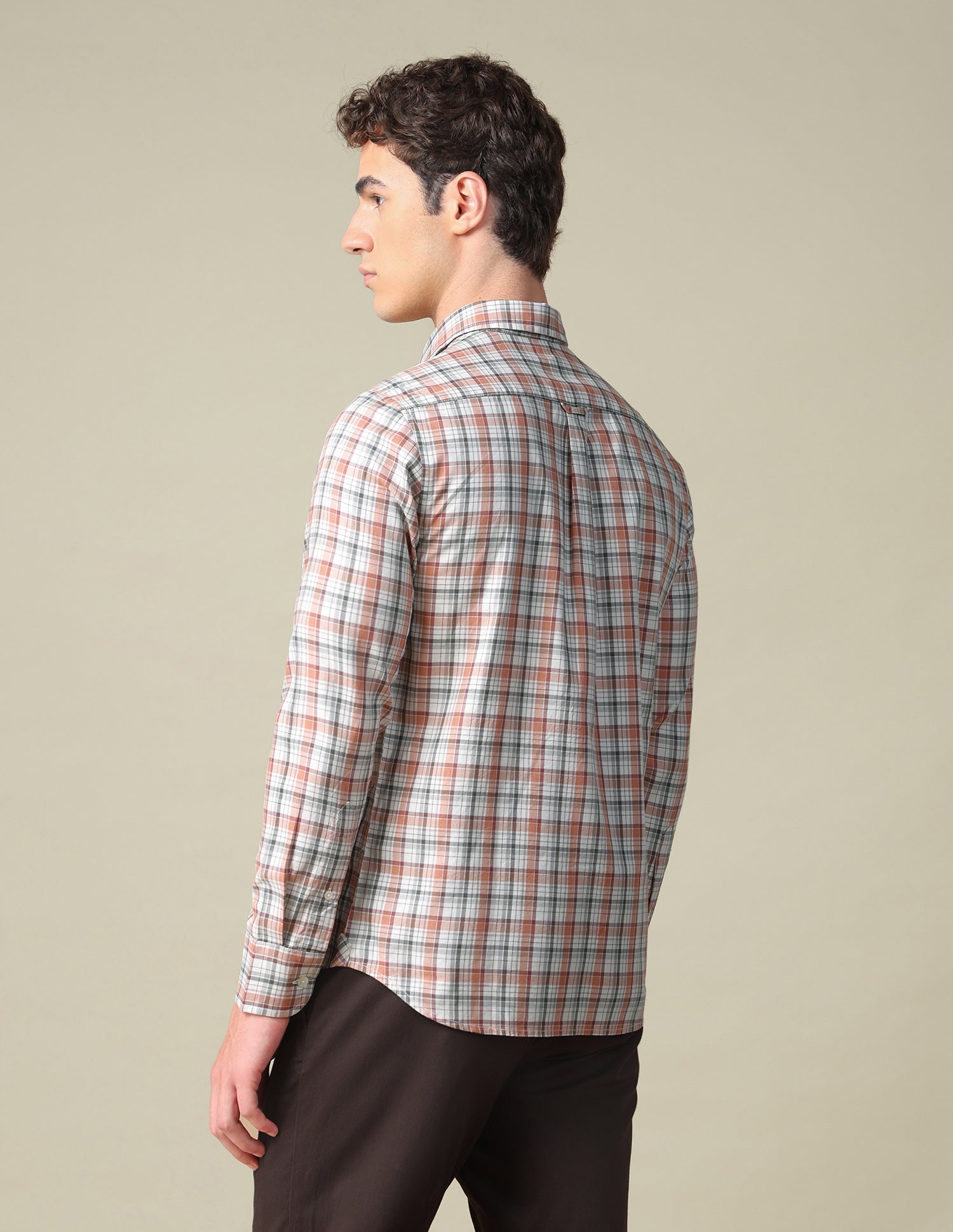 Twill Tailored Fit Shirt Rust - U.S. Polo Assn. India | Large