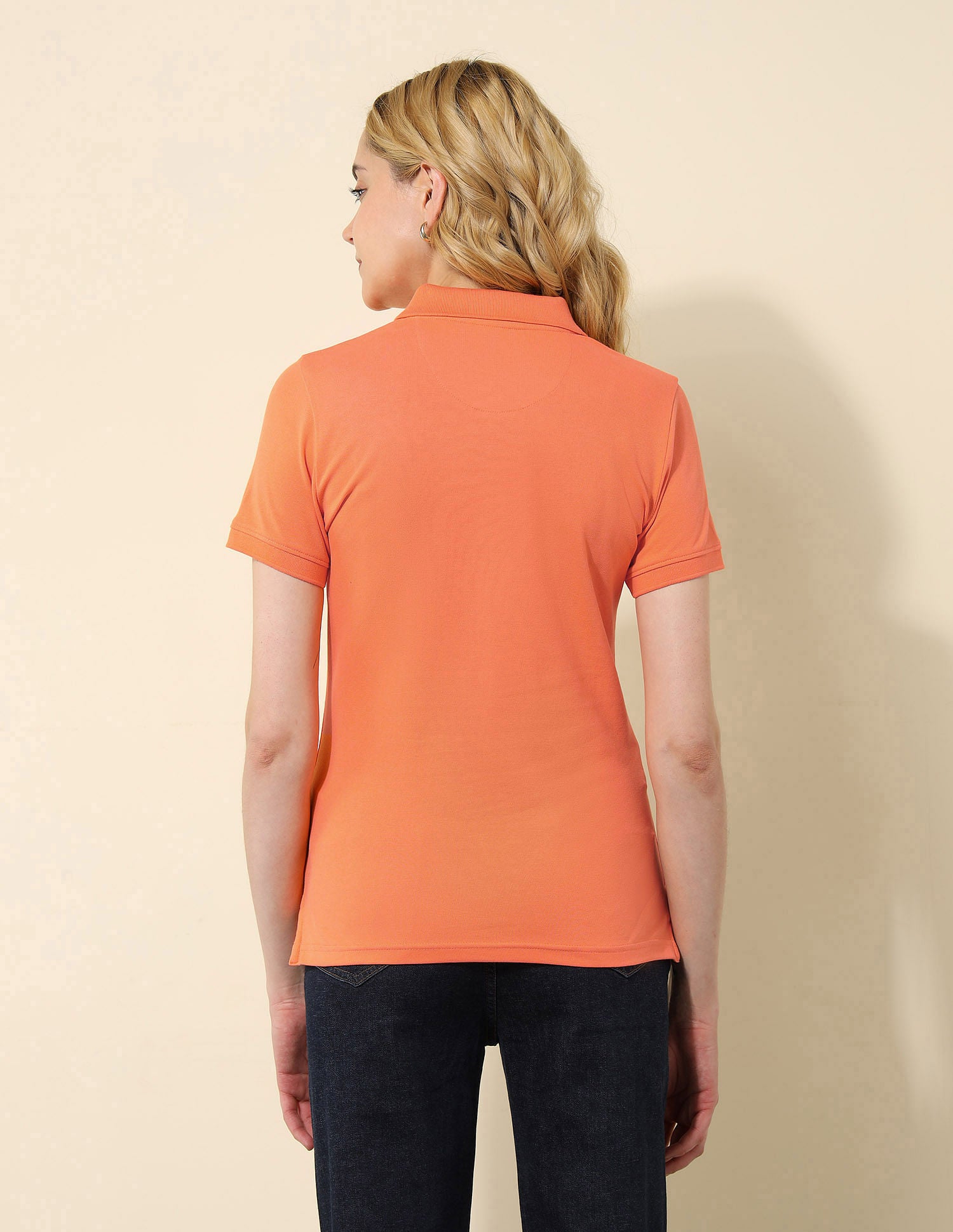 Regular Fit Solid Polo Shirt Light Orange - U.S. POLO ASSN. | Large