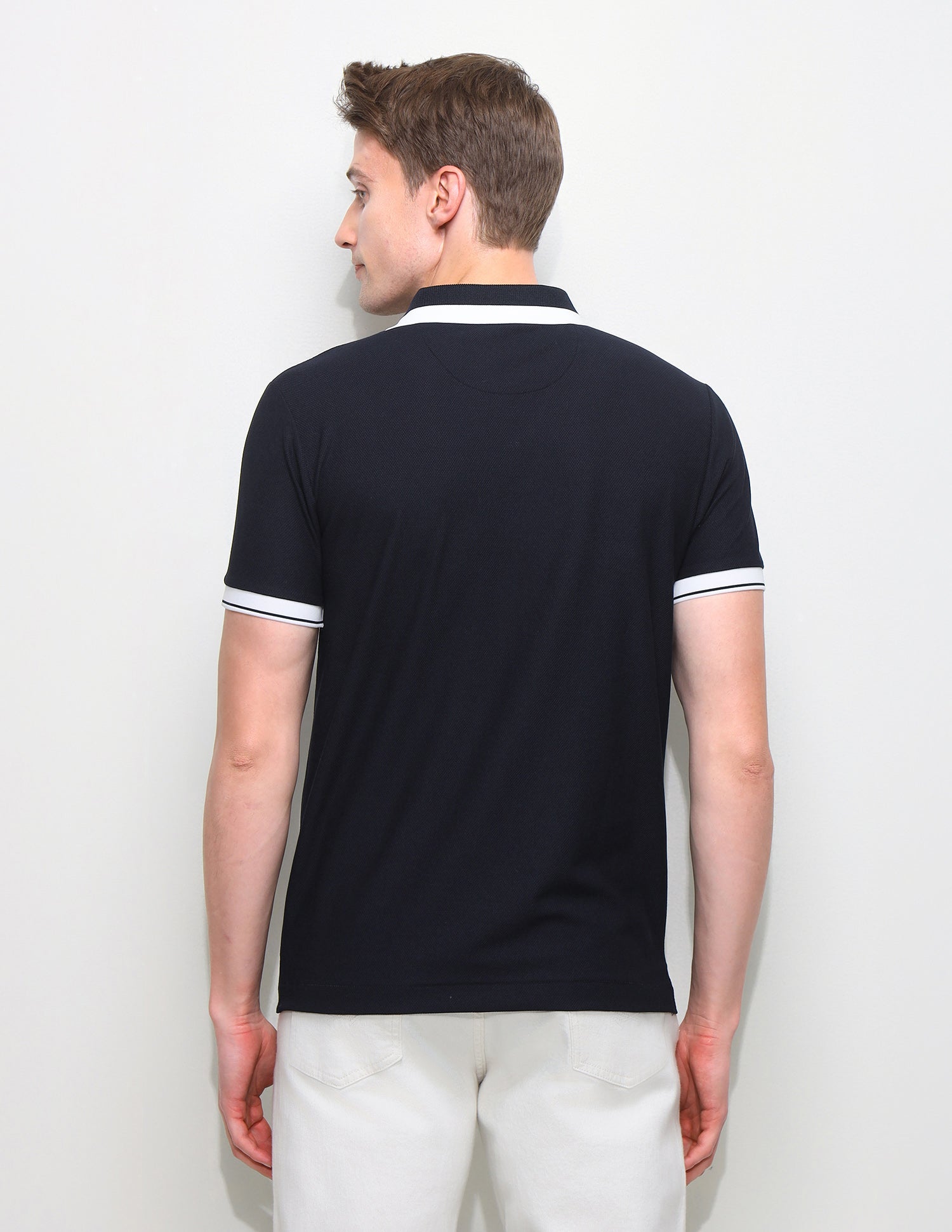 Solid Slim Fit Polo Shirt Navy - U.S. Polo Assn. India | Large