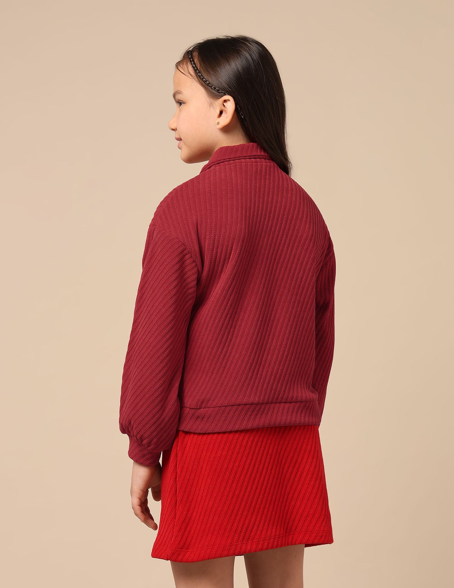 Girls Textured Boxy Fit Top Red - U.S. POLO ASSN. | Large