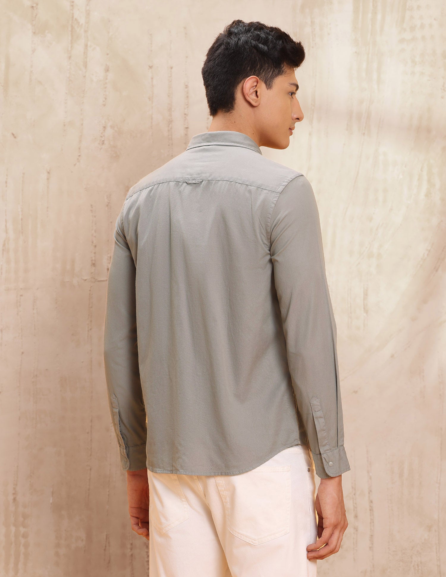 Solid Pure Cotton Shirt Grey - U.S. POLO ASSN. | Large