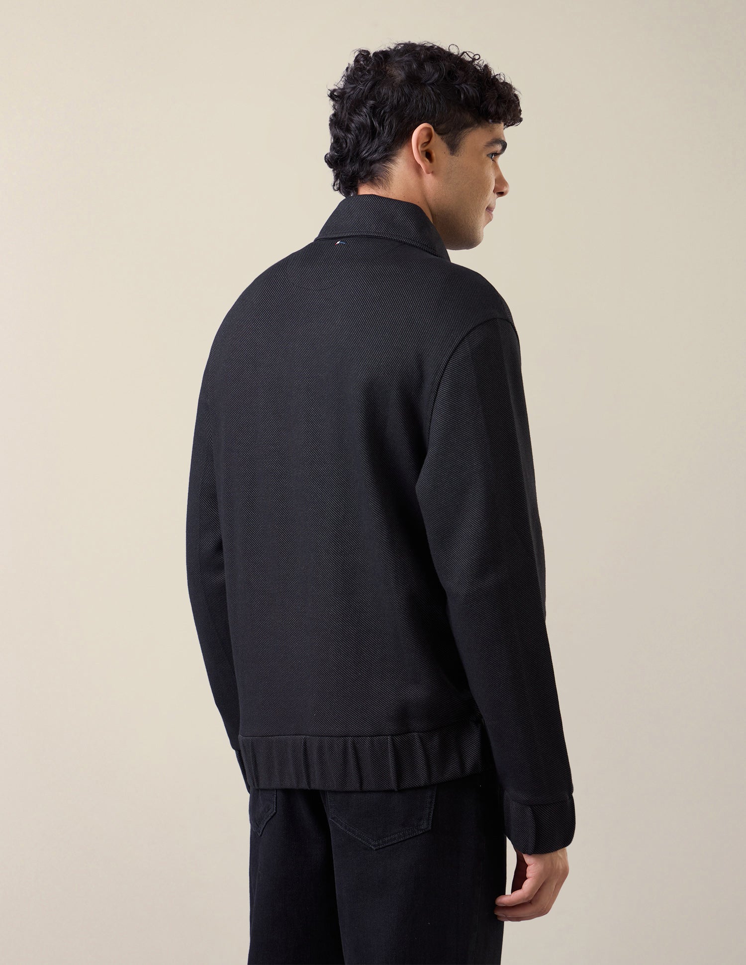Solid Regular Fit Zipper Sweatshirt Black - U.S. Polo Assn. India | Large