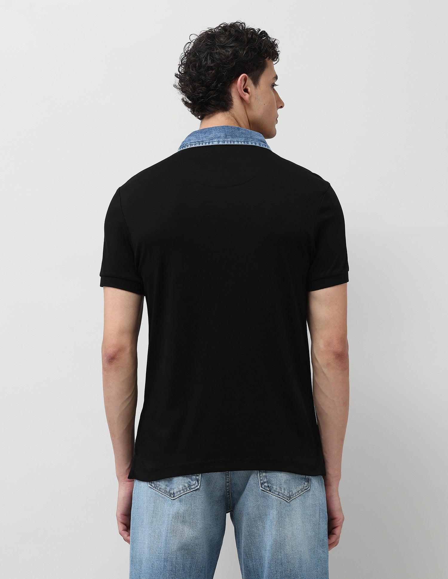 Solid Regular Fit Polo Shirt Black - U.S. Polo Assn. India | Large