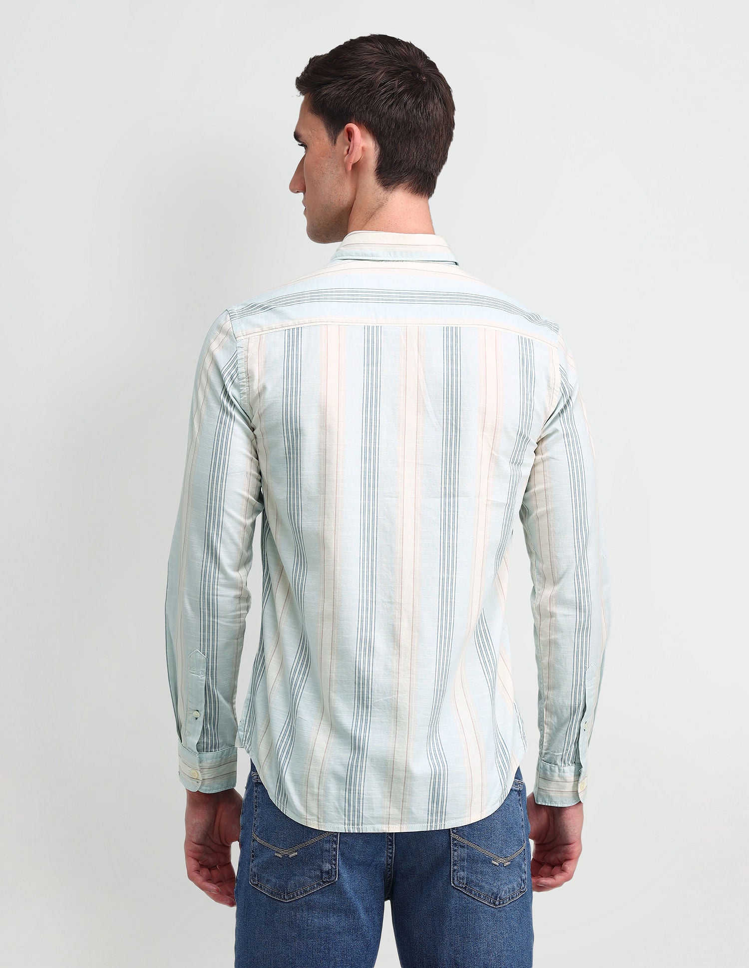 Button Down Slim Fit Shirt Light Blue - U.S. Polo Assn. India | Large