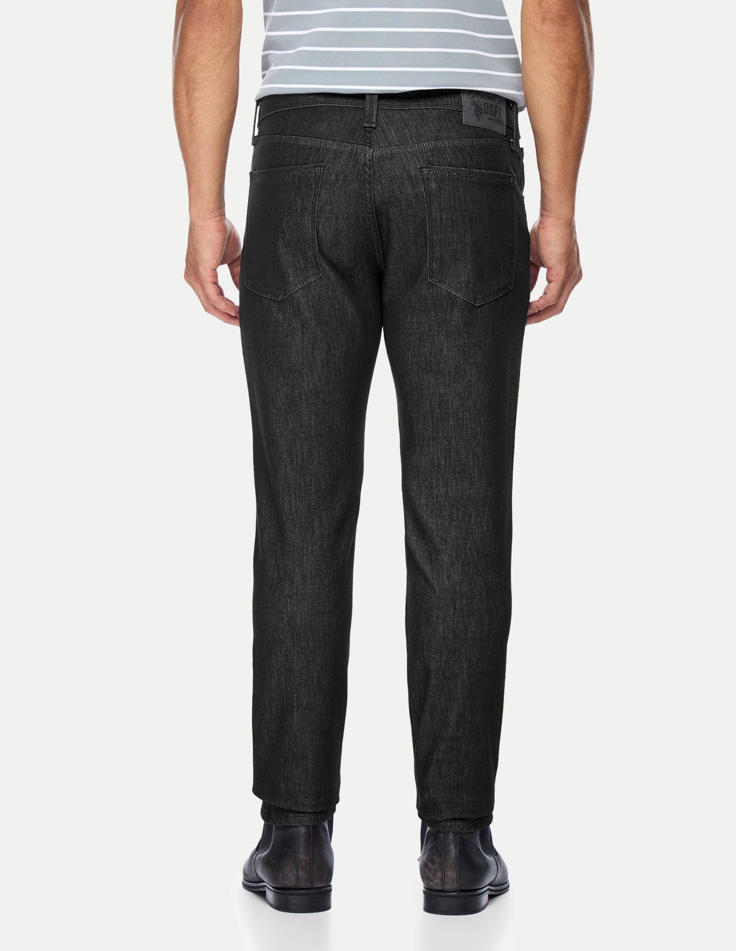 Brandon Slim-Tapered Fit Black Jeans Black - U.S. Polo Assn. India | Large