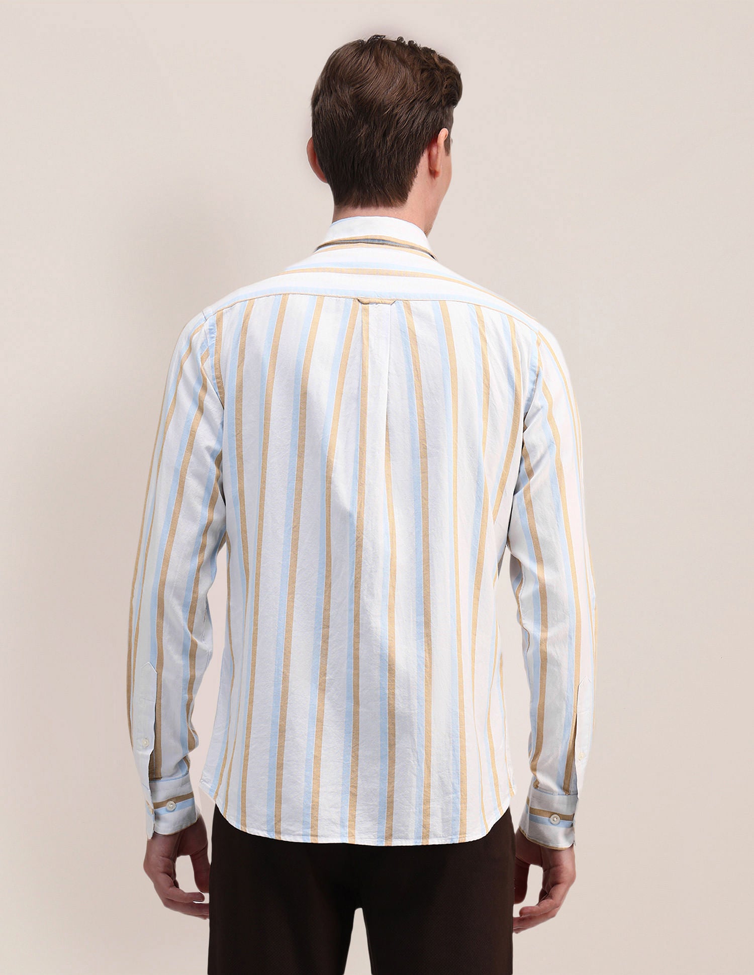 Vertical Striped Dobby Shirt White - U.S. POLO ASSN. | Large