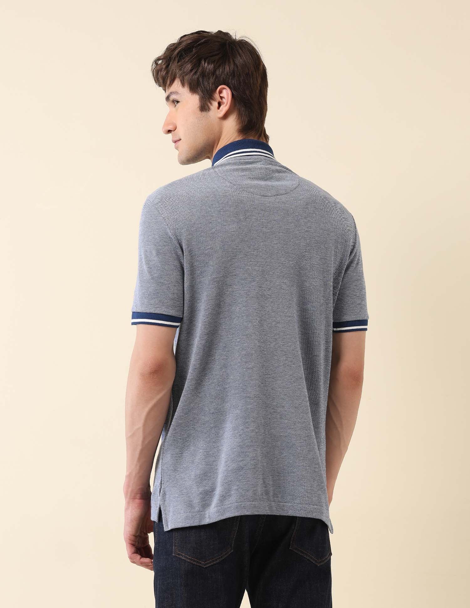 Heathered Classic Polo Shirt Blue - U.S. Polo Assn. India | Large